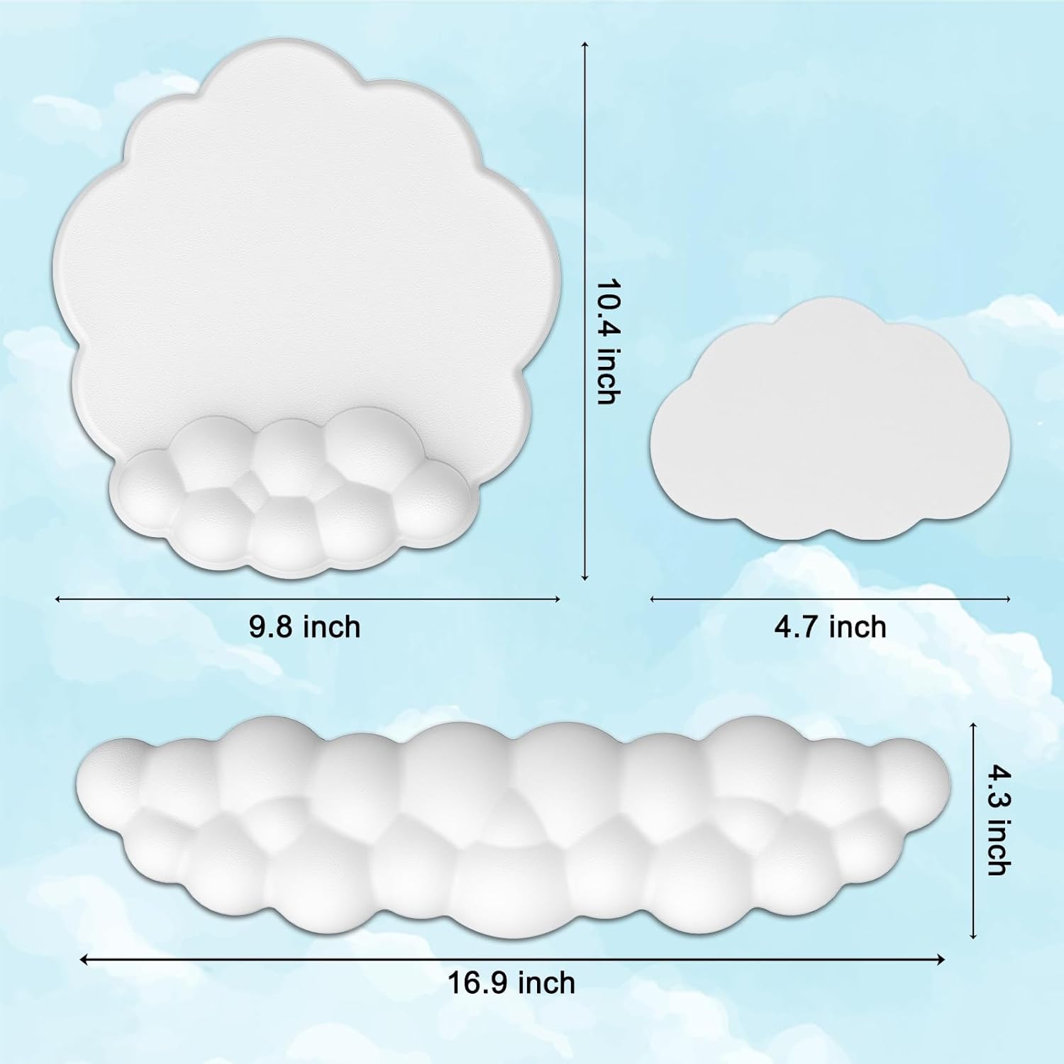 Cloud Mouse Pad with Wrist Rest and Keyboard Wrist Rest, Ergonomic Gel Mousepad and Wrist Rest for Computer Keyboard, Pain Relief, Non-Slip PU Base, Mouse and Keyboard Pad for Gaming, Office, White 6 61ZhchZCaoL. AC SL1500 - northernschoolofshiatsu.co.uk