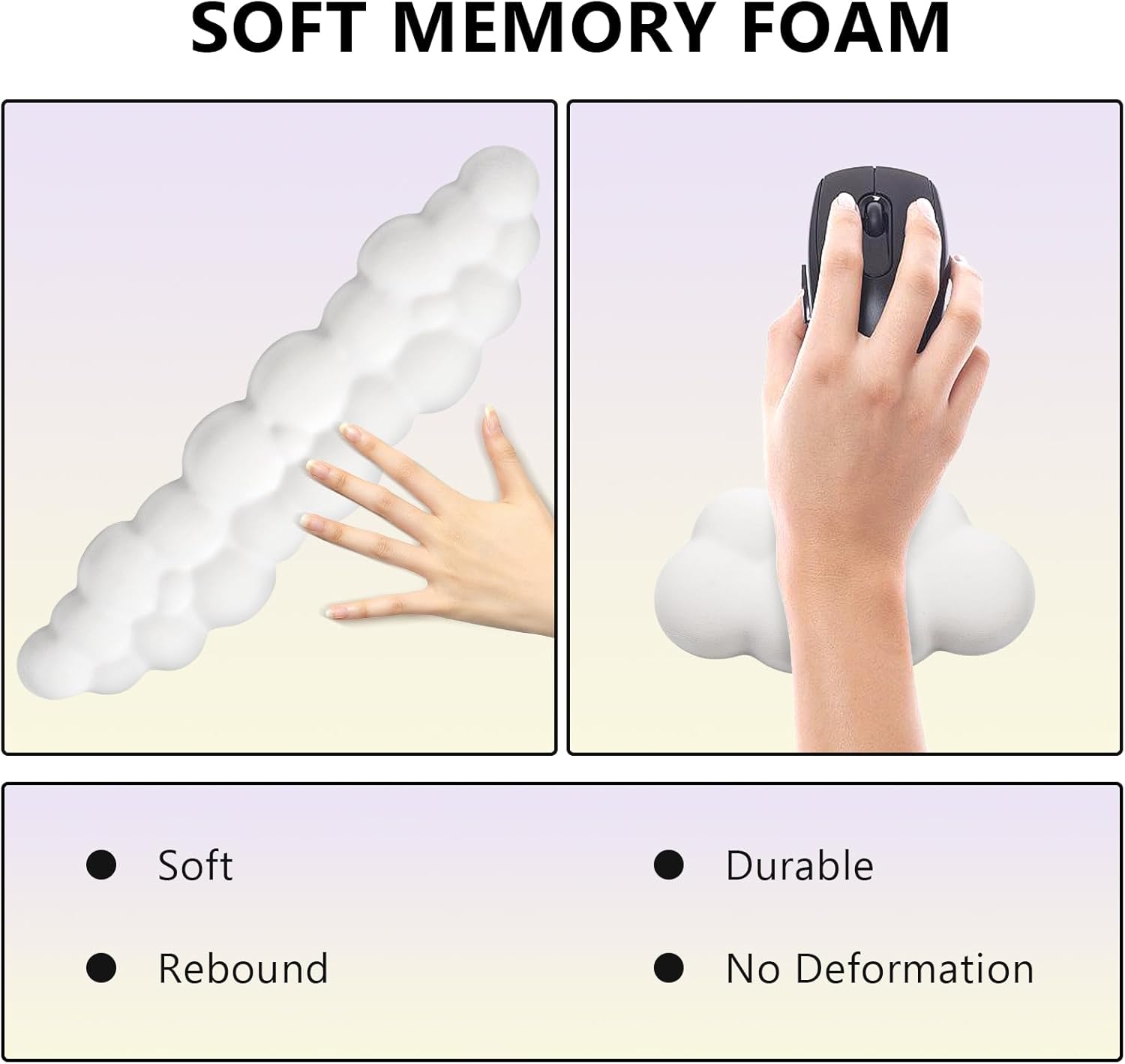 2 PCS Keyboard Cloud Wrist Rest, Memory Foam Keyboard Palm Rest with Non-Slip Base Ergonomic Keyboard Wrist for Pain Relief, Soft Wrist Rest for Office, Computer, Laptop, Gaming Office (White) 2 61akbtfy0wL. AC SL1500 - northernschoolofshiatsu.co.uk
