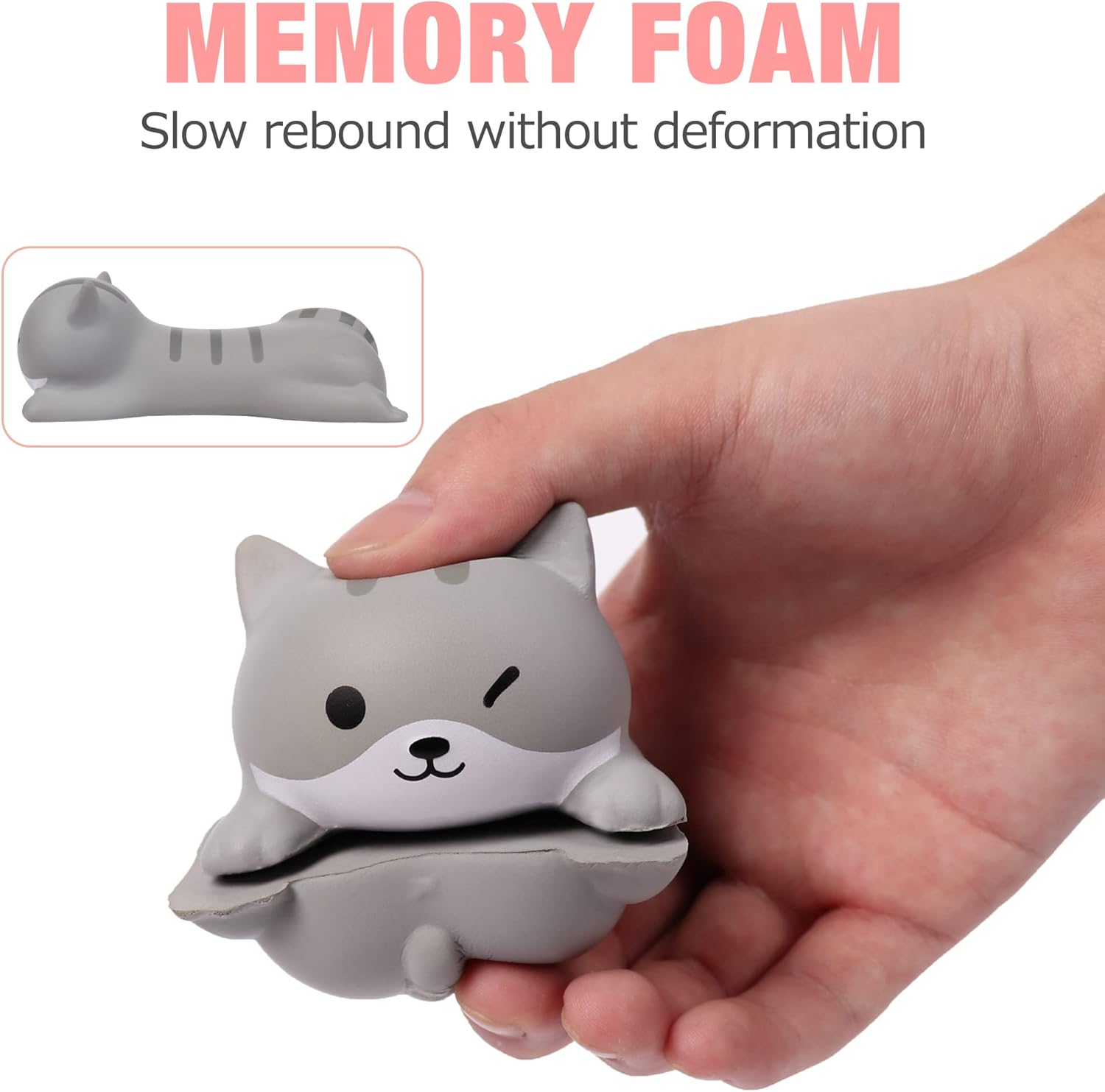 Wrist Rest, Cat Shaped Cute Mouse Pad Wrist Support, Mini Ergonomic Wrist Support, Wrist Rest Pad for Computer Keyboard and Mouse, Office Work and Gaming-Grey 2 - northernschoolofshiatsu.co.uk