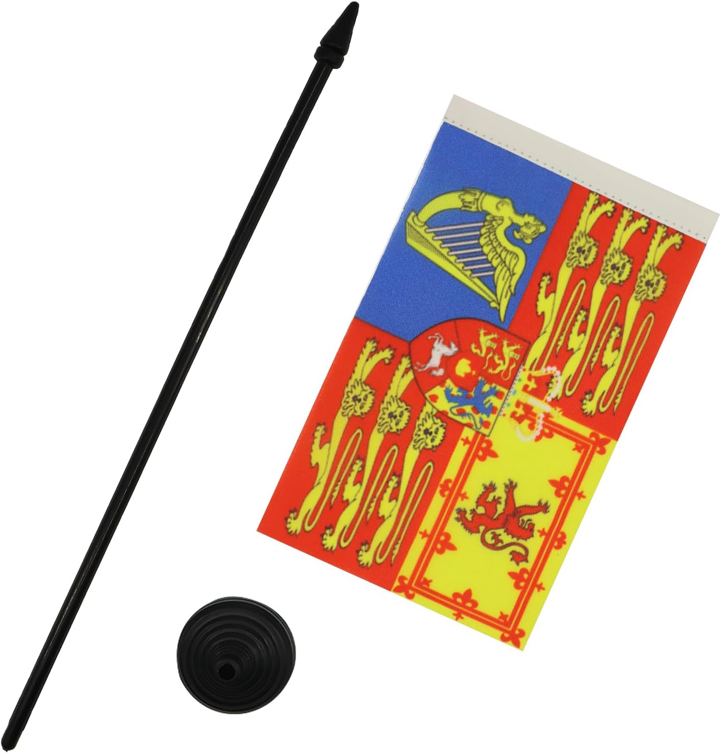 United Kingdom Royal standard Table Flag 4'' x 6'' - UK royal standard Desk Flag 15 x 10 cm - Black plastic stick and base - AZ FLAG 4 61bMddgazTL. AC SL1500 - northernschoolofshiatsu.co.uk