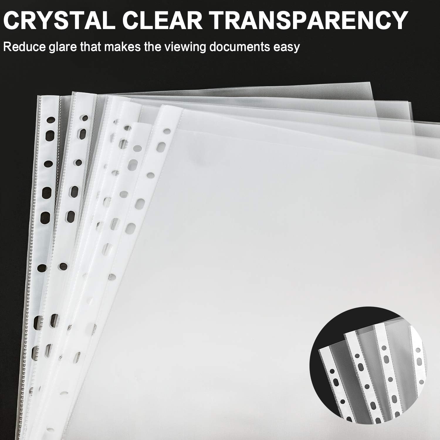Sheet Protectors, PANDRI 1000 Pack Clear Heavy Duty Plastic Page Protectors Sheet Reinforced 11-Hole Fit for 3 Ring Binder Fits Standard 8.5 x 11 Paper, 9.25 x 11.25 Top Loaded, Excluding Acid 5 61bR3isye2L. AC SL1500 - northernschoolofshiatsu.co.uk
