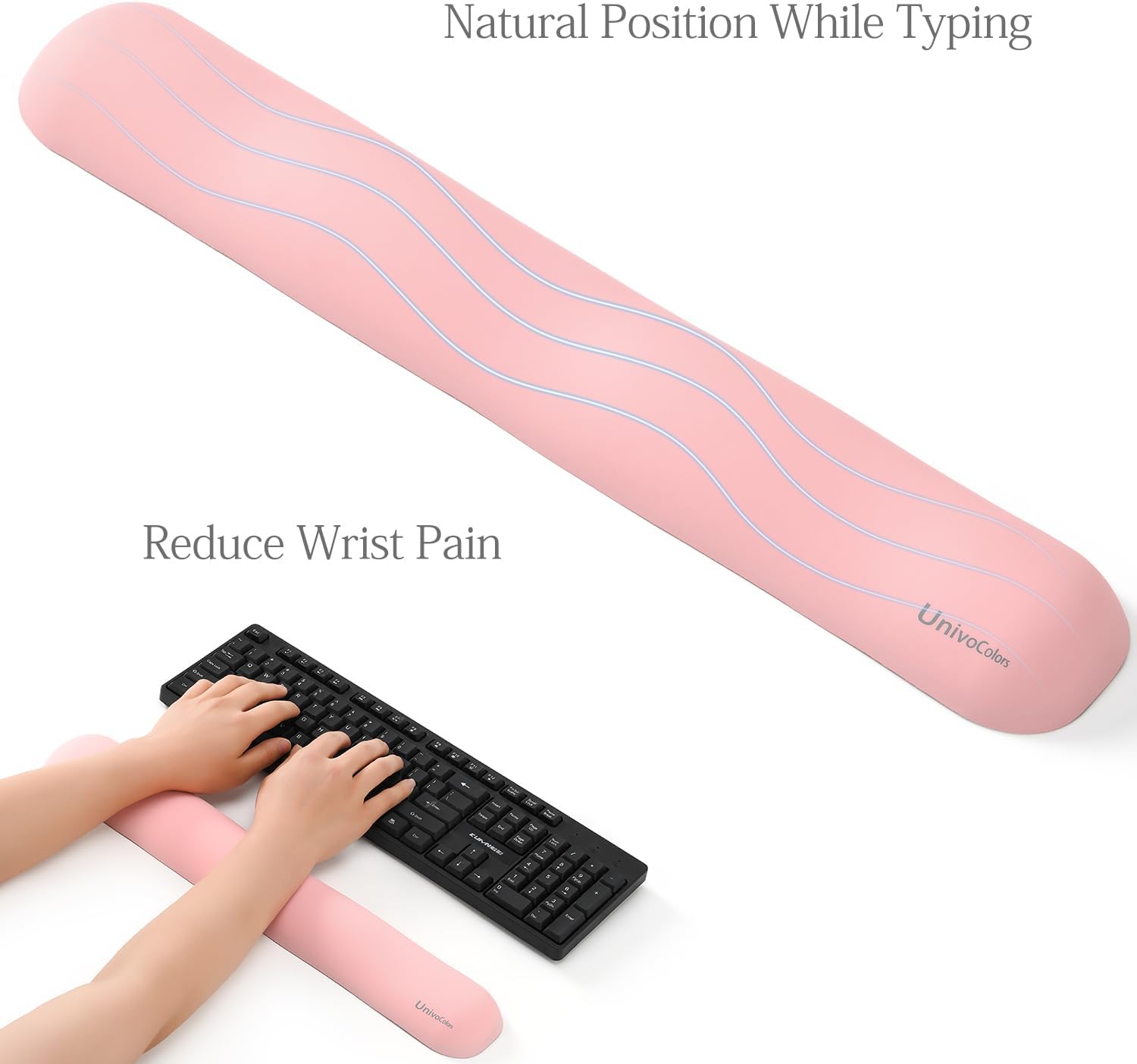 UnivoColors Design-Wave Set of Keyboad Wrist Rest & Mouce Pad,Artificial Sheepskin+Memory Foam+Ergonomic+Anti-Slip Gel, Resilience Support During Work and Gaming,Keyboard Accessory,White 77 61c o1NE8IL. AC SL1500 - northernschoolofshiatsu.co.uk