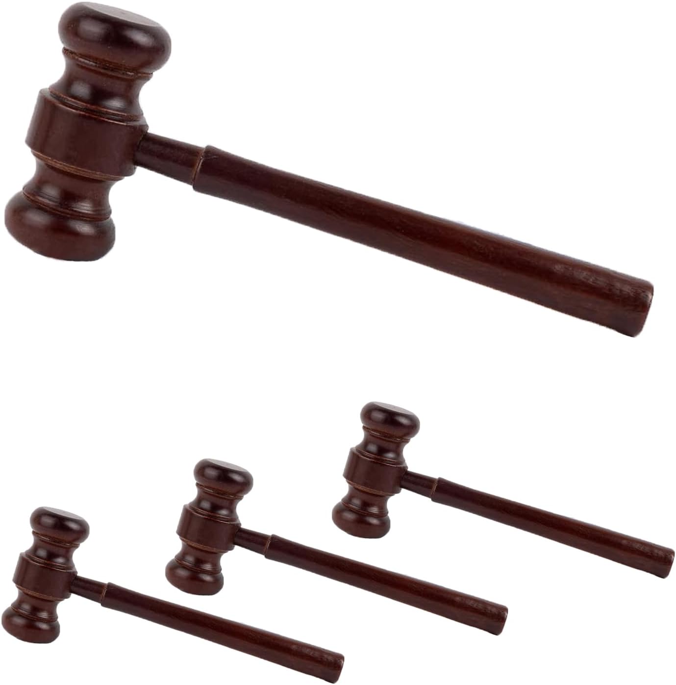 AUEAR, 4 Pack Wooden Judge Gavel Mini Gavels Auction Sale Judgment Prop for Cosplay Party Costume Accessories (Dark Brown) 1 61cA7mvv LL. AC SL1500 - northernschoolofshiatsu.co.uk