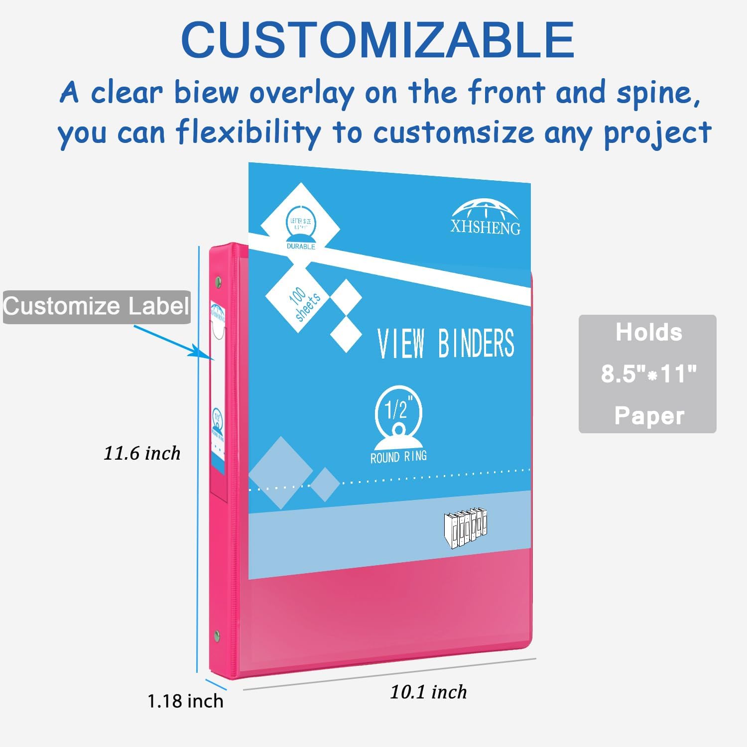 3 Ring Binder 1/2 inch, 0.5 Inch Round Ring, Holds 8.5 * 11inch Papers, with 2 Pockets,6 Colorful Binders for Office/Business 3 61csfZ6iTgL. AC SL1500 - northernschoolofshiatsu.co.uk