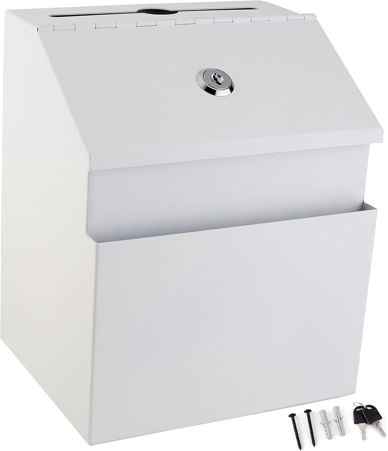 Metal Donation Box Charity Steel Collection Box Office Suggestion Box Secure Box With Top Slot and Lock with Keys Wall Mount with pre drilled holes 10x6x2.5" waterproof mailbox for Home Office(Gray) 125 61cxxFLIg L. AC SL1500 - northernschoolofshiatsu.co.uk