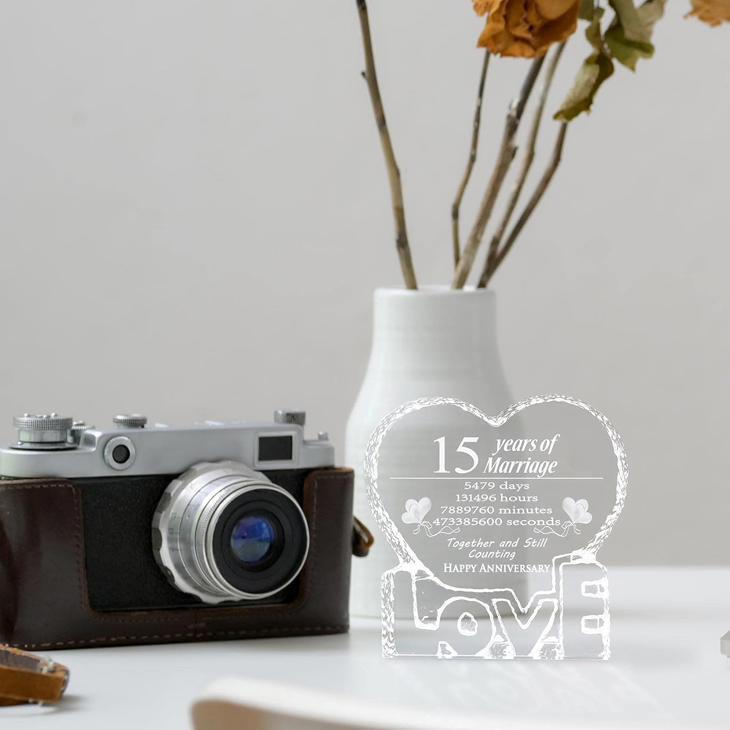 YWHL Fifteen 15 Year Marriage Gifts for Her 15th Anniversary Crystal Paperweight Keepsake Gift 6 61dDQgvLXYL. AC SL1500 - northernschoolofshiatsu.co.uk