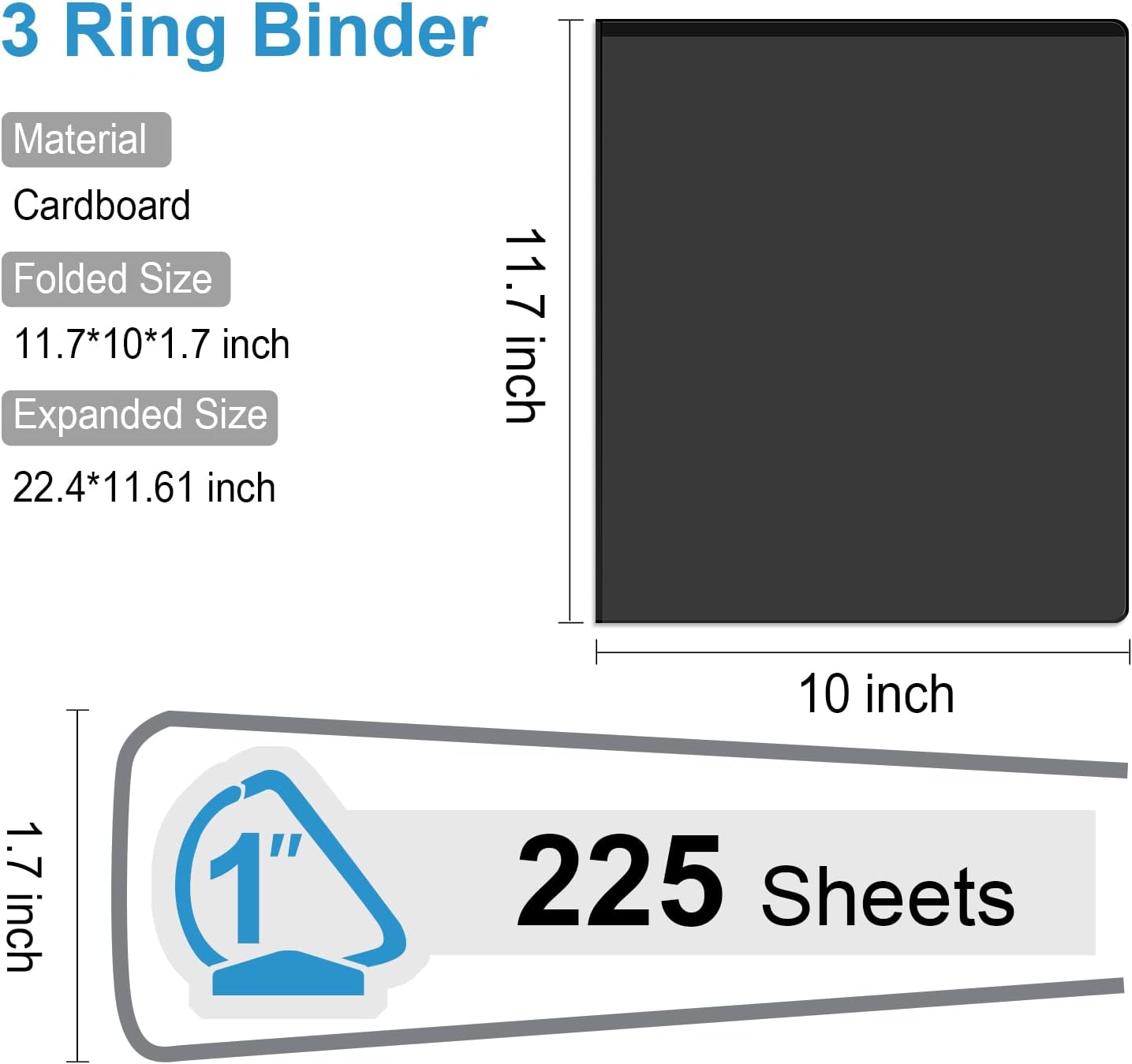 Comix Sturdy 1.5 Inch D-Ring Binders, 1.5'' 3 Ring Binder with Clear View Cover, 1-1/2 Inch Rings Holds 350 Sheets of 8.5" x 11" Paper, 6 Packs (White) 3 61dJwLaWsAL. AC SL1500 - northernschoolofshiatsu.co.uk