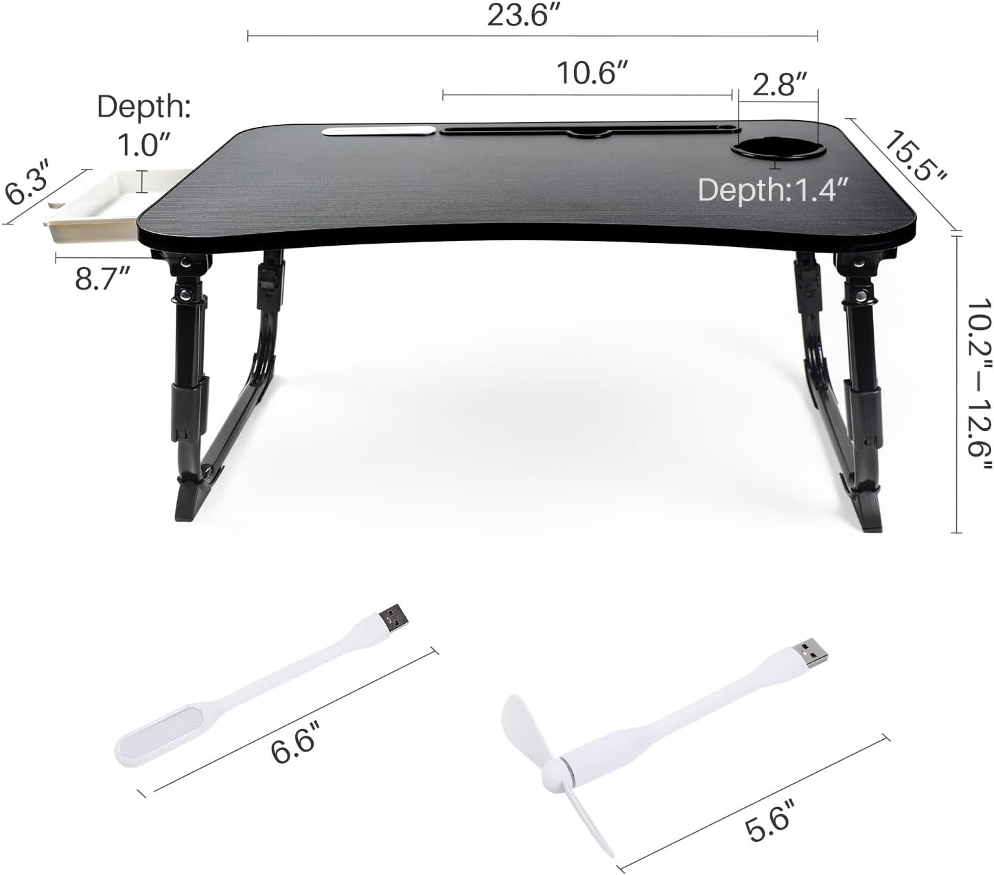 Laptop Desk for Bed, Height Adjustable Laptop Bed Table, Foldable Portable Lap Desk Stand with USB/Storage Drawer/Cup Holder/Slot, Breakfast Tray for Working Reading Writing Eating 22 61dUbZWcbFL. AC SL1500 - northernschoolofshiatsu.co.uk