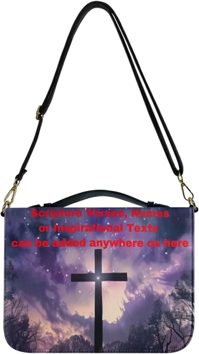 Custom Personalized PU Leather Bible Cover Case for Women,Customized Bible Cases Bible Tote Bag Bible Carrying Case Bible Carrier with Detachable Shoulder Strap,2XL 1 - northernschoolofshiatsu.co.uk