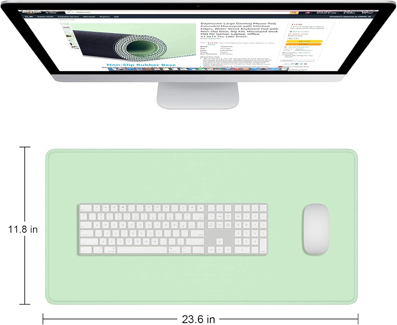 Dapesuom Large Mouse Pad, Extended Gaming Mouse Mat with Stitched Edges, Full Size Desk Mats with Non-Slip Base, Computer Big Desktop Keyboard Pad for Gamer, Laptop, Office, 23.6 x 11.8 in, Pink 75 61f2bjcT4vL. AC SL1500 - northernschoolofshiatsu.co.uk