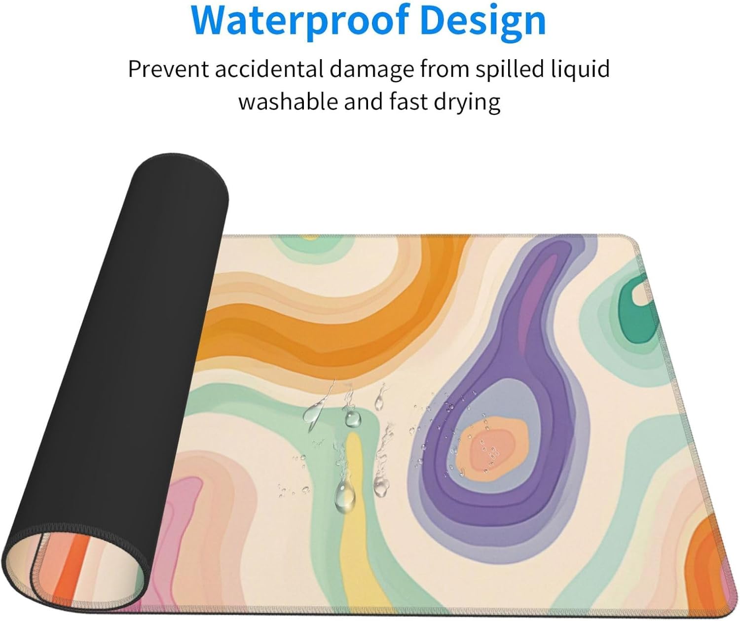 AQQA Abstract Desk Mat Desktop,Gaming Mouse Pad Long Cute Large Desk Pads 31.5X15.7 Inch Mousepad with Non-Slip Base Stitched Edge Keyboard Mat for Gaming Office, Abstract Modern Colorful 10 61f4FBZBmRL. AC SL1500 - northernschoolofshiatsu.co.uk