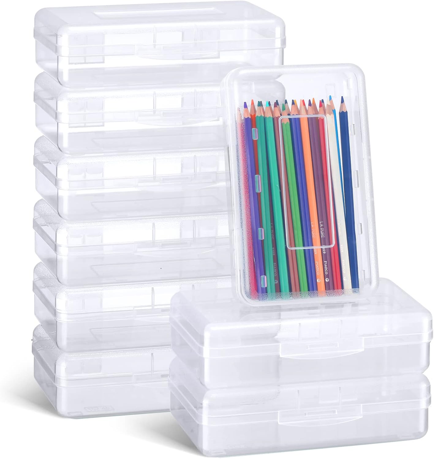 Fainne 24 Pack Pencil Boxes for School Clear Plastic Pencil Case Large Plastic Crayon Box Bulk Stackable Classroom Stationery Organizer School Supplies(Transparent) 1 61fA78rYI+L. AC SL1500 - northernschoolofshiatsu.co.uk
