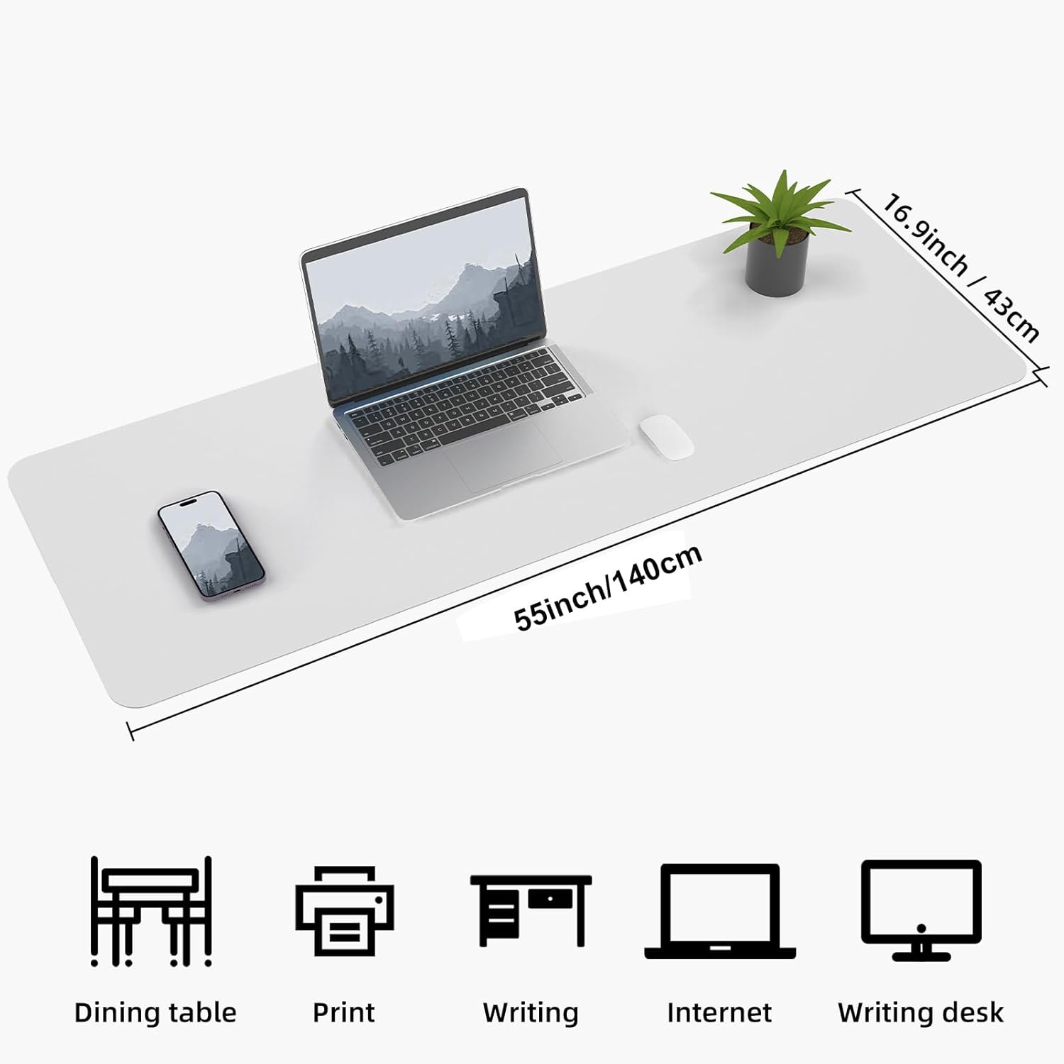 Large Desk Mat 47.2" x 17" Leather Desk Pad Protector with Natural Cork & PU Leather, Non-Slip Office Desk Mat, Large Mouse Pad, Waterproof Desk Blotter pad for Office&Home(Black) 116 61fAGDsow5L. AC SL1500 - northernschoolofshiatsu.co.uk