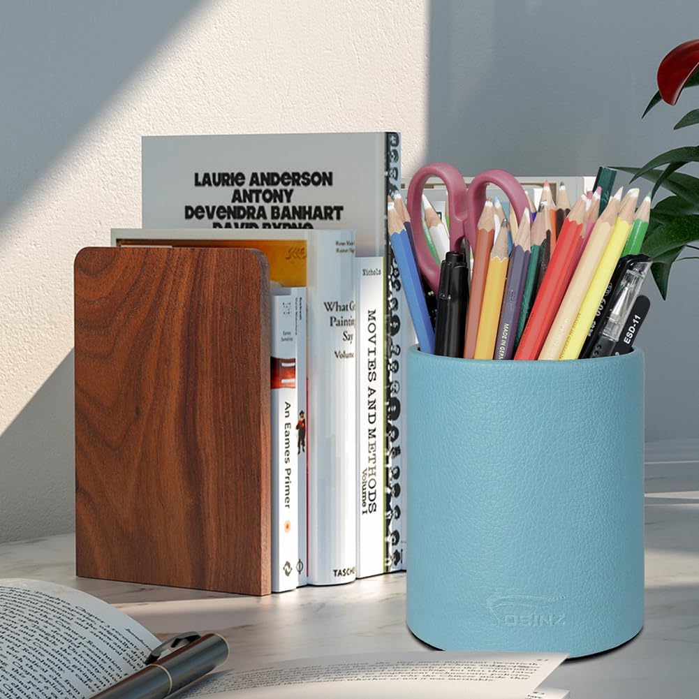 Pen Pencil Holder Cup Container PU Leather Desk Organizer Stand Decor Brush Scissor Holder Decoration Office Desk Home School (3.3" x 3.3" x 4", Black) 3 61fwqpPOGGL. AC SL1001 - northernschoolofshiatsu.co.uk