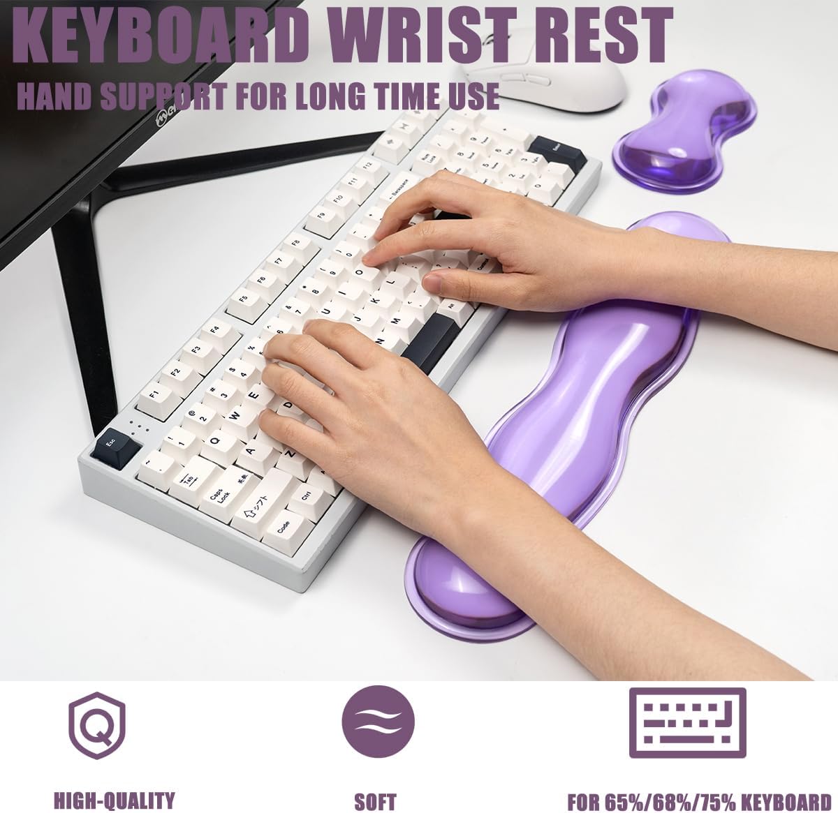 Clear Gel Wrist Rest for Keyboard and Mouse, White Silicone Keyboard Wrist Rest Set, Cute Ergonomic Wrist Rest for Keyboard 60%/75%(White) 122 61gJ2C41cVL. AC SL1200 - northernschoolofshiatsu.co.uk