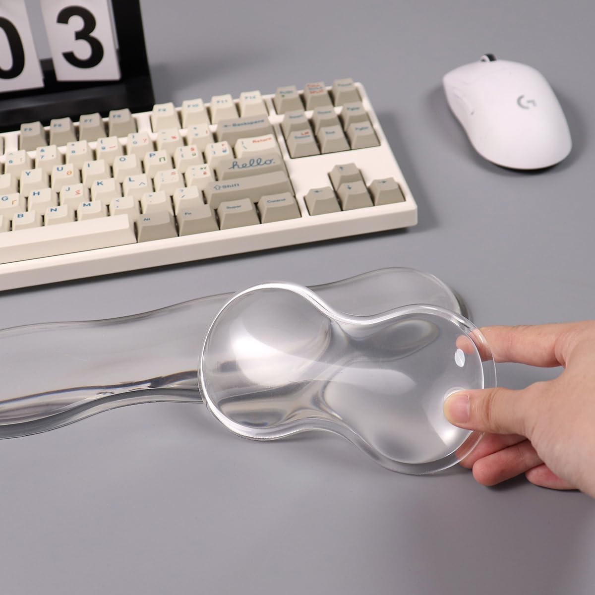 Clear Gel Wrist Rest for Keyboard and Mouse, White Silicone Keyboard Wrist Rest Set, Cute Ergonomic Wrist Rest for Keyboard 60%/75%(White) 52 61gSkNGWBDL. AC SL1200 - northernschoolofshiatsu.co.uk