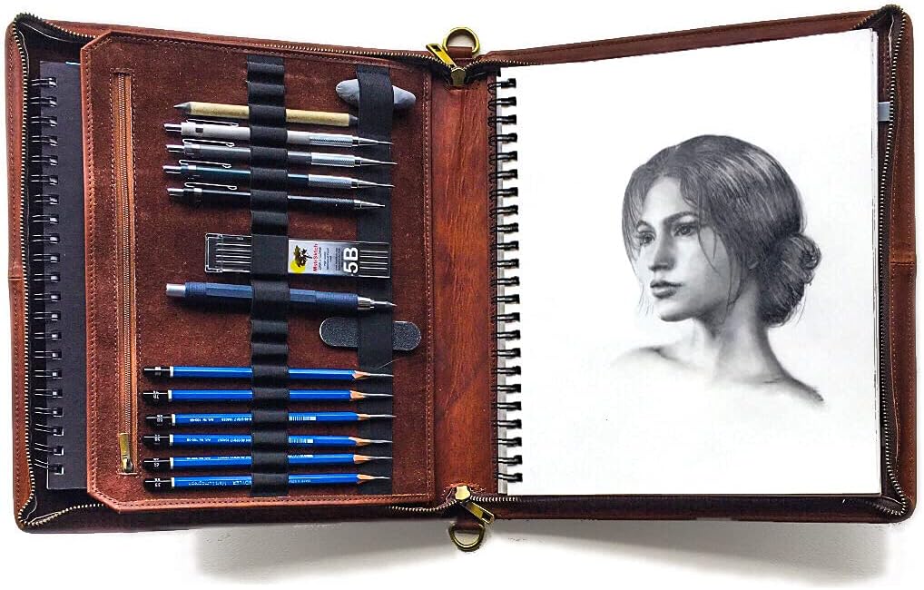 Leather Padfolio for Artists - Convertible with Carry Strap 3 61gU fuwzwS. AC SL1024 - northernschoolofshiatsu.co.uk