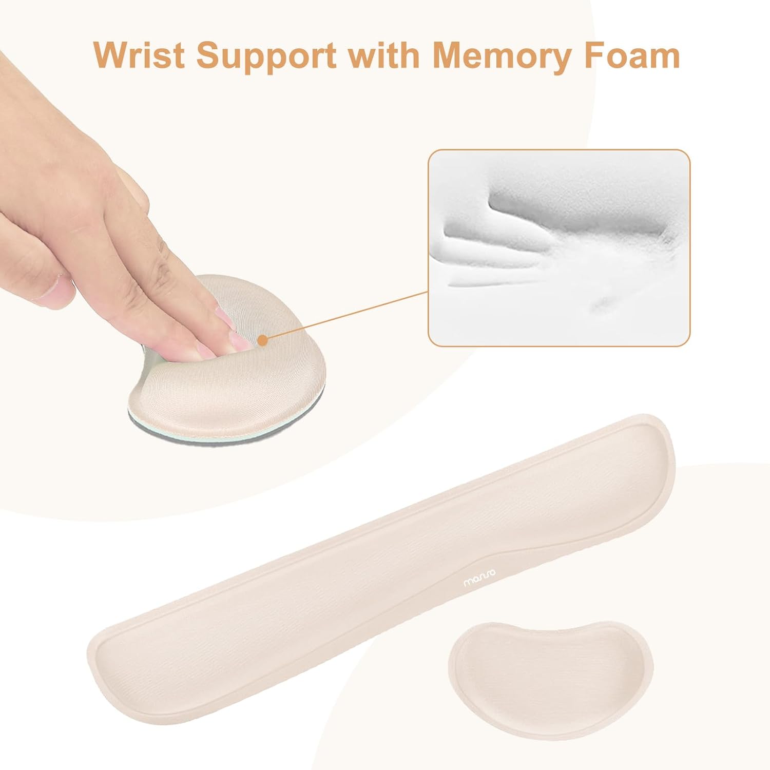 MOSISO Keyboard Mouse Pad Set,Large Gaming Mouse Pad&Keyboard Wrist Rest, Ergonomic Pain Relief Wrist Rest Support with Memory Foam Home Office Easy Typing Cushion Non-Slip Mousepad, Apricot 5 61gc7xteU L. AC SL1500 - northernschoolofshiatsu.co.uk