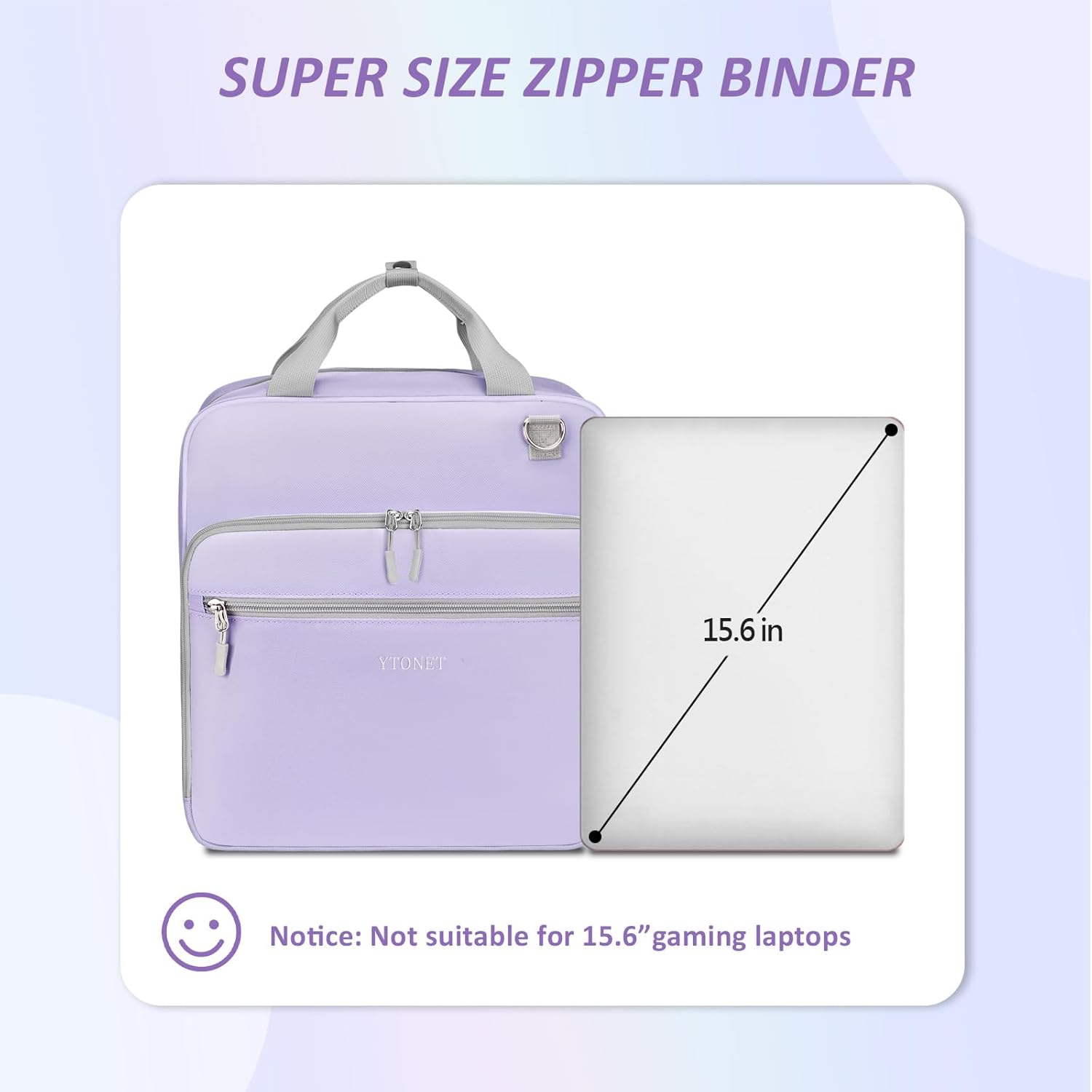 Ytonet Zipper Binder with Shoulder Strap, 3 Inch 3 Ring Binder with Zipper, 600 Sheets Large Capacity Waterproof School Binders Organizer for Girls Students Fit 15.6 Inch Laptop, Purple 20 61gjSCkUNnL. AC SL1500 - northernschoolofshiatsu.co.uk