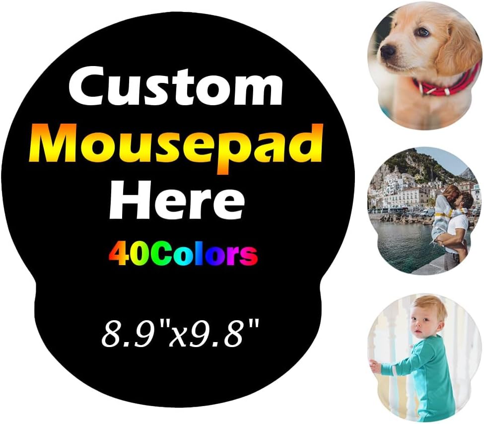 Personalized Wrist Rest Mouse Pad, Add Your Photo, Text, Logo or Art Design, Custom Your own Customized Gaming, Office Mousepad, Black, 7.6-9 46 61gr8NG07bL. AC SL1000 - northernschoolofshiatsu.co.uk