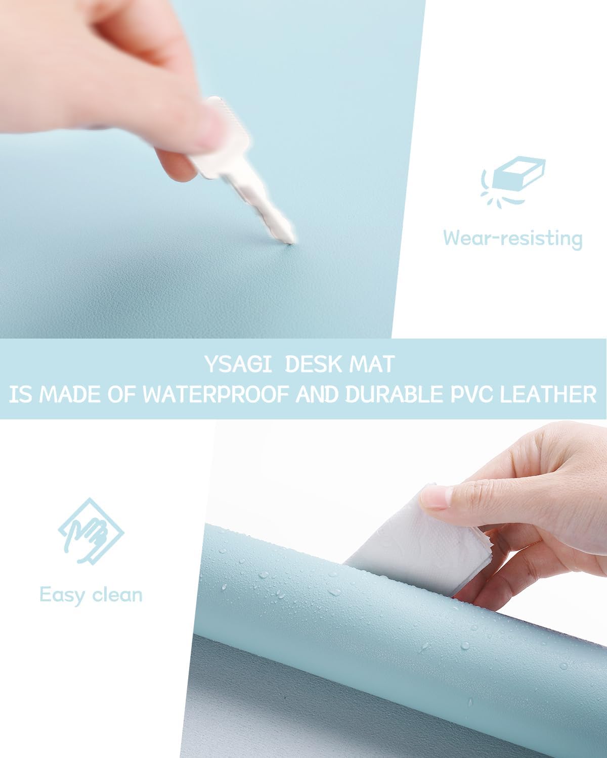 YSAGi Non-Slip Leather Desk Pad, Waterproof Laptop Computer Desk Keyboard Mat, Table Protector Blotter Mat, Large Mouse Pad for Office/Work/Home/Decor(Pink, 23.6" x 13.7") 178 61h7ky04nnL. AC SL1500 - northernschoolofshiatsu.co.uk