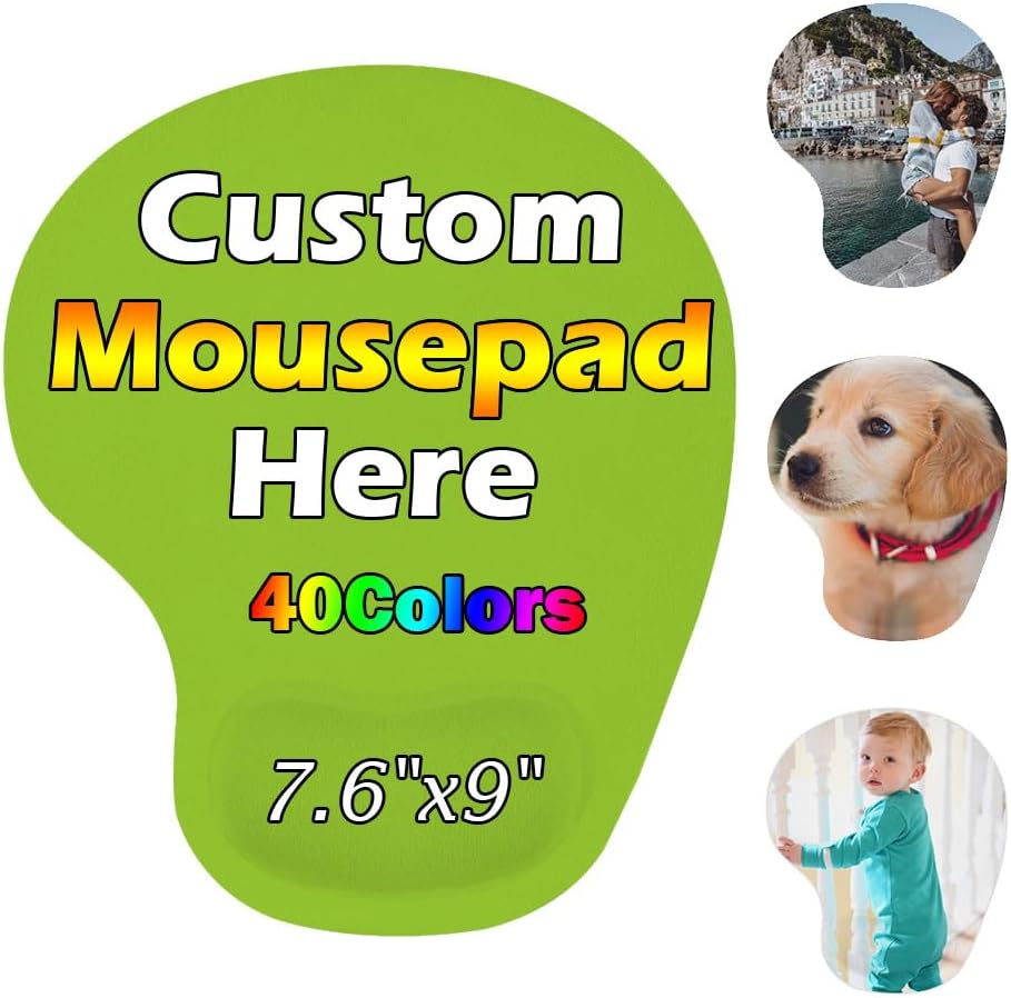 Personalized Wrist Rest Mouse Pad, Add Your Photo, Text, Logo or Art Design, Custom Your own Customized Gaming, Office Mousepad, Black, 7.6-9 87 61hMqd0+RML. AC SL1000 - northernschoolofshiatsu.co.uk