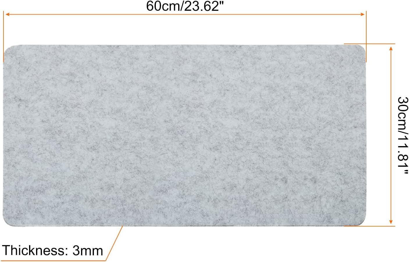 PATIKIL 24"x12" Desk Mat Protector, Felt Dual Side Desktop Pad Writing Mat for Office Home, Black 16 - northernschoolofshiatsu.co.uk