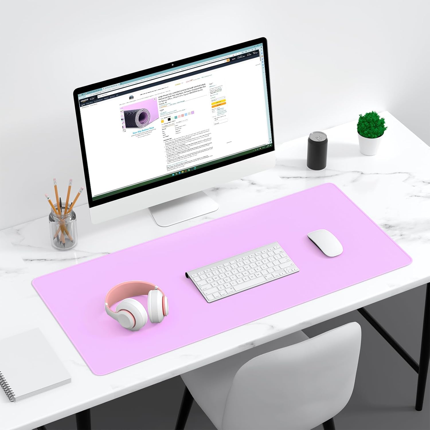 Dapesuom Large Mouse Pad, Extended Gaming Mouse Mat with Stitched Edges, Full Size Desk Mats with Non-Slip Base, Computer Big Desktop Keyboard Pad for Gamer, Laptop, Office, 23.6 x 11.8 in, Pink 179 61hcMekhPcL. AC SL1500 - northernschoolofshiatsu.co.uk