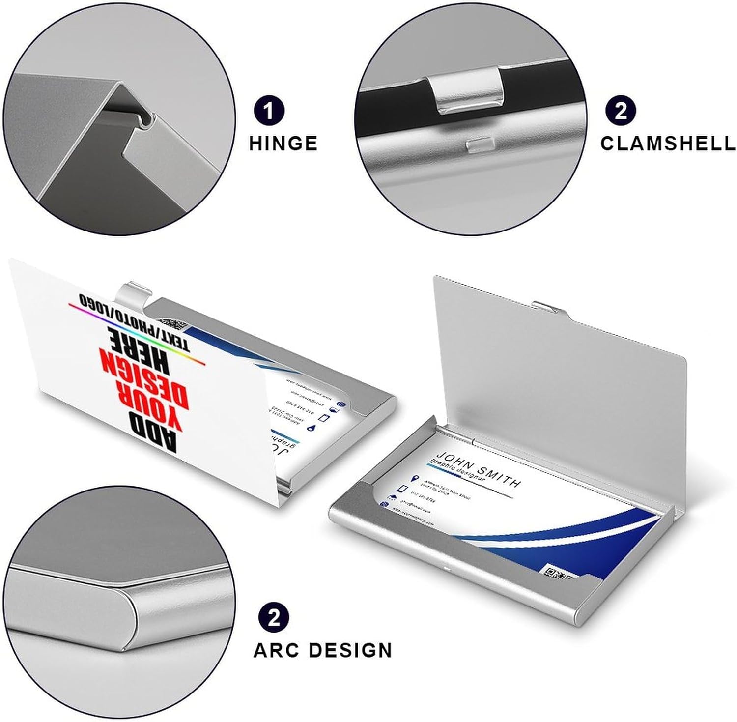 Customize Business Card Holder Add Your Design Personalized Card Case with Photo Text Logo Name Customized Unique Gift Card Holders for Father Mother Friends Worker, Custom 5 61hsDILX6GL. AC SL1500 - northernschoolofshiatsu.co.uk