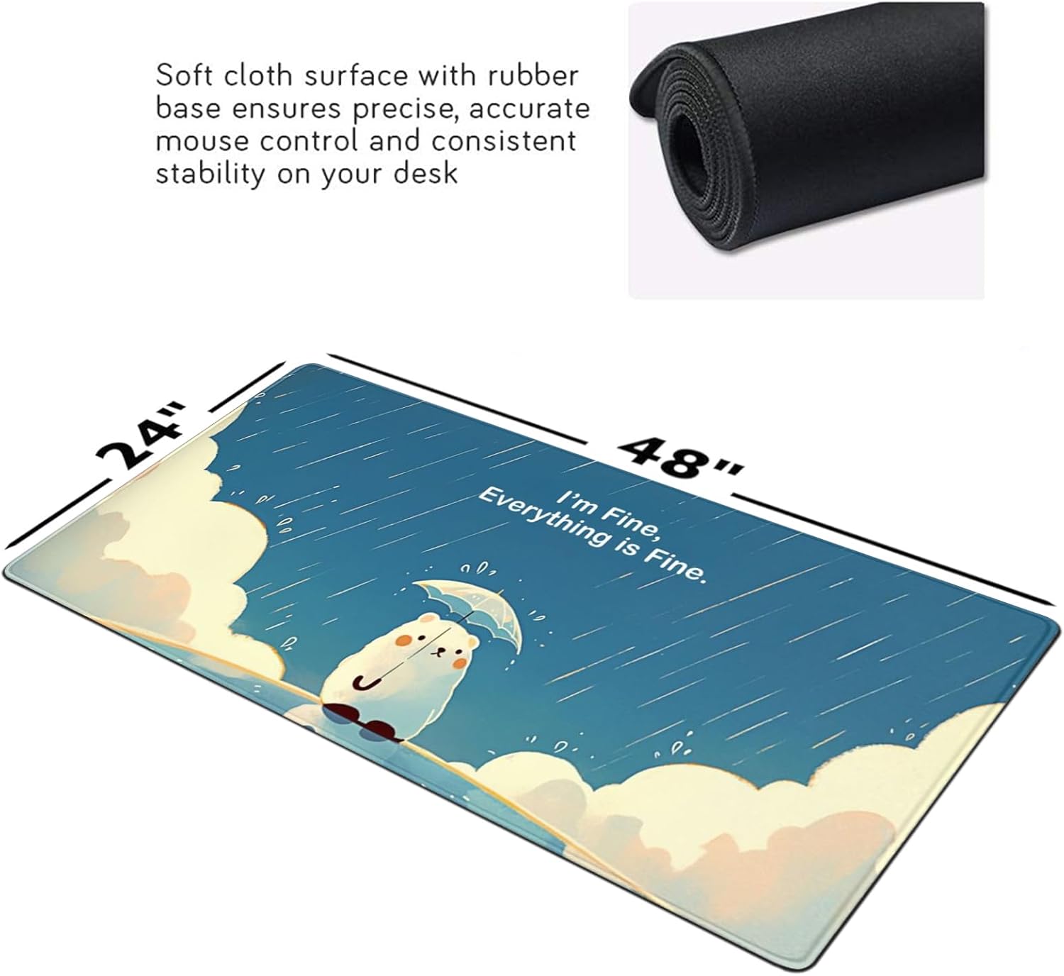 Extended Mouse Pad Large Gaming Mouse Pads - Aurora Painting Northern Lights Mountains Stars Desk Pad Computer Desk Mat Non-Slip Mousepad for Game Players, Office, Study (48" x 24") 3 61iYD6HYELL. AC SL1500 - northernschoolofshiatsu.co.uk