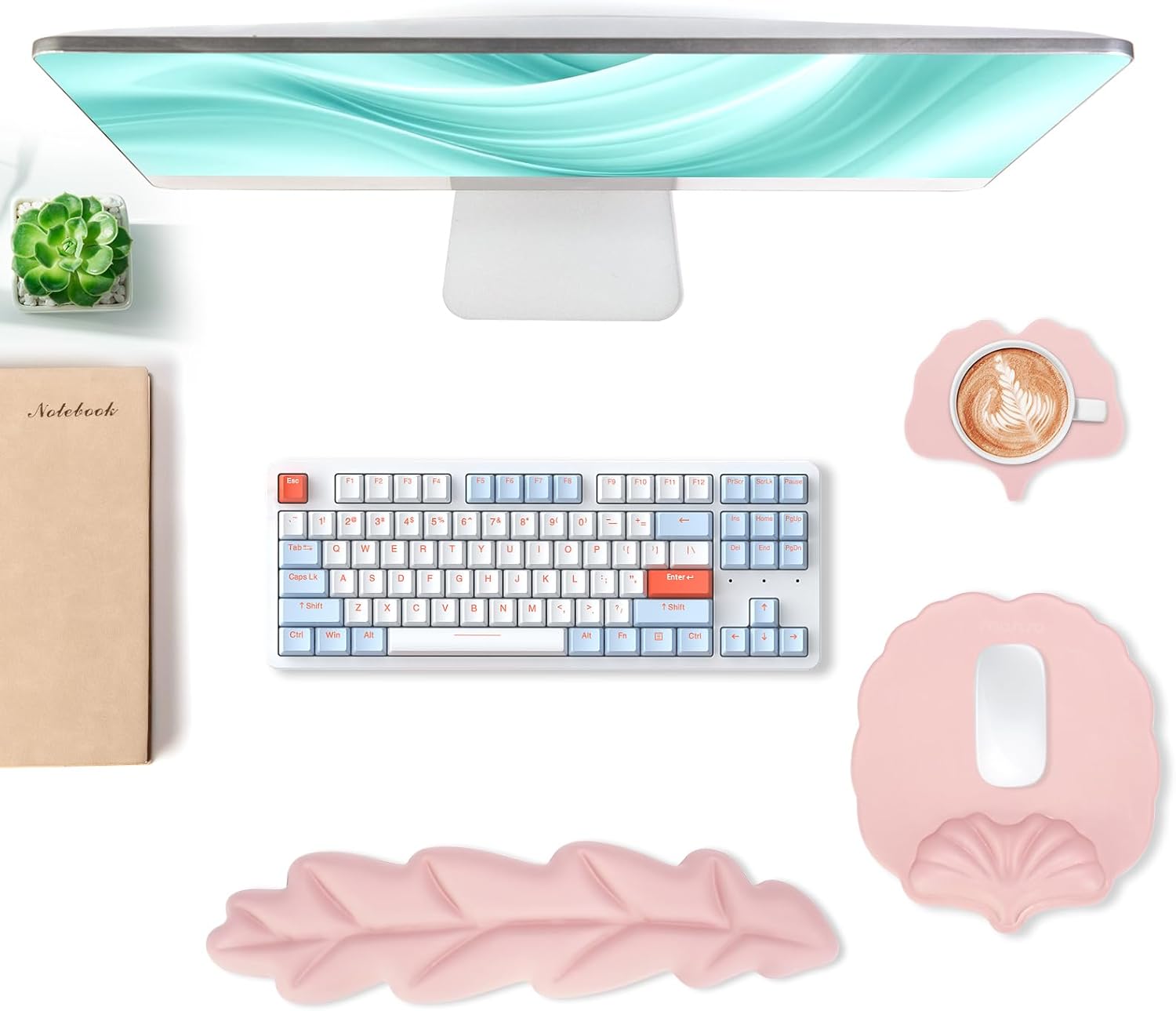 MOSISO Mouse Pad and Keyboard Wrist Rest & Coaster, Leaf Shaped Ergonomic Wrist Rest Support for Mousepad Non-Slip Base Pain Relief&Easy Typing Cushion with Memory Foam for Home Office, Pink 5 61j95akwmkL. AC SL1500 - northernschoolofshiatsu.co.uk