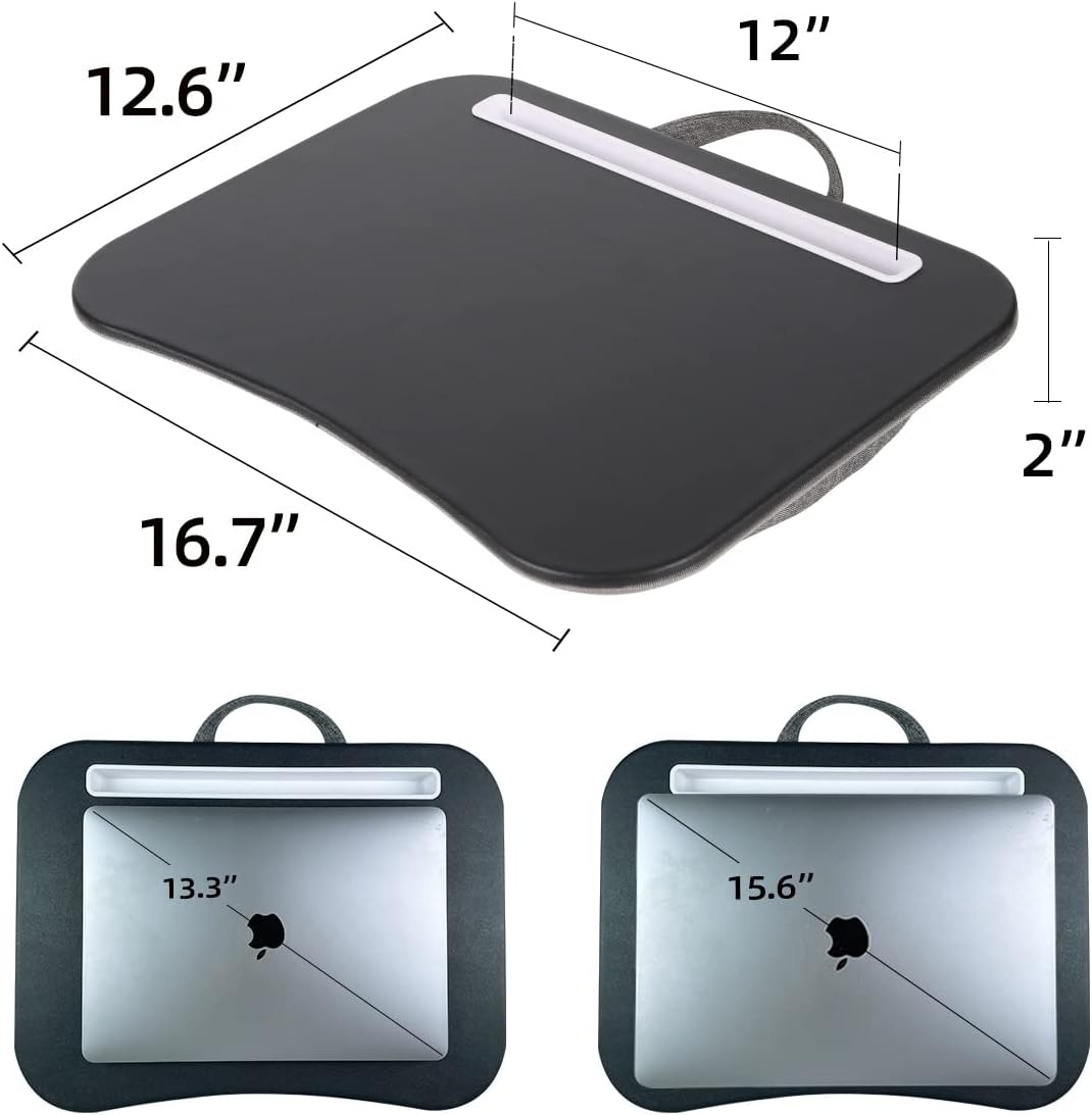 Laptop Desk Leather Table with Mouse pad,Lap Desk with Cushion Card Slot for iPad Mobile Phone,Kids Lap Desk Fits up to 13.3inch, Work Tray and Gaming Desk on Bed Writing Tray 6 61jOjPUMSIL. AC SL1200 - northernschoolofshiatsu.co.uk