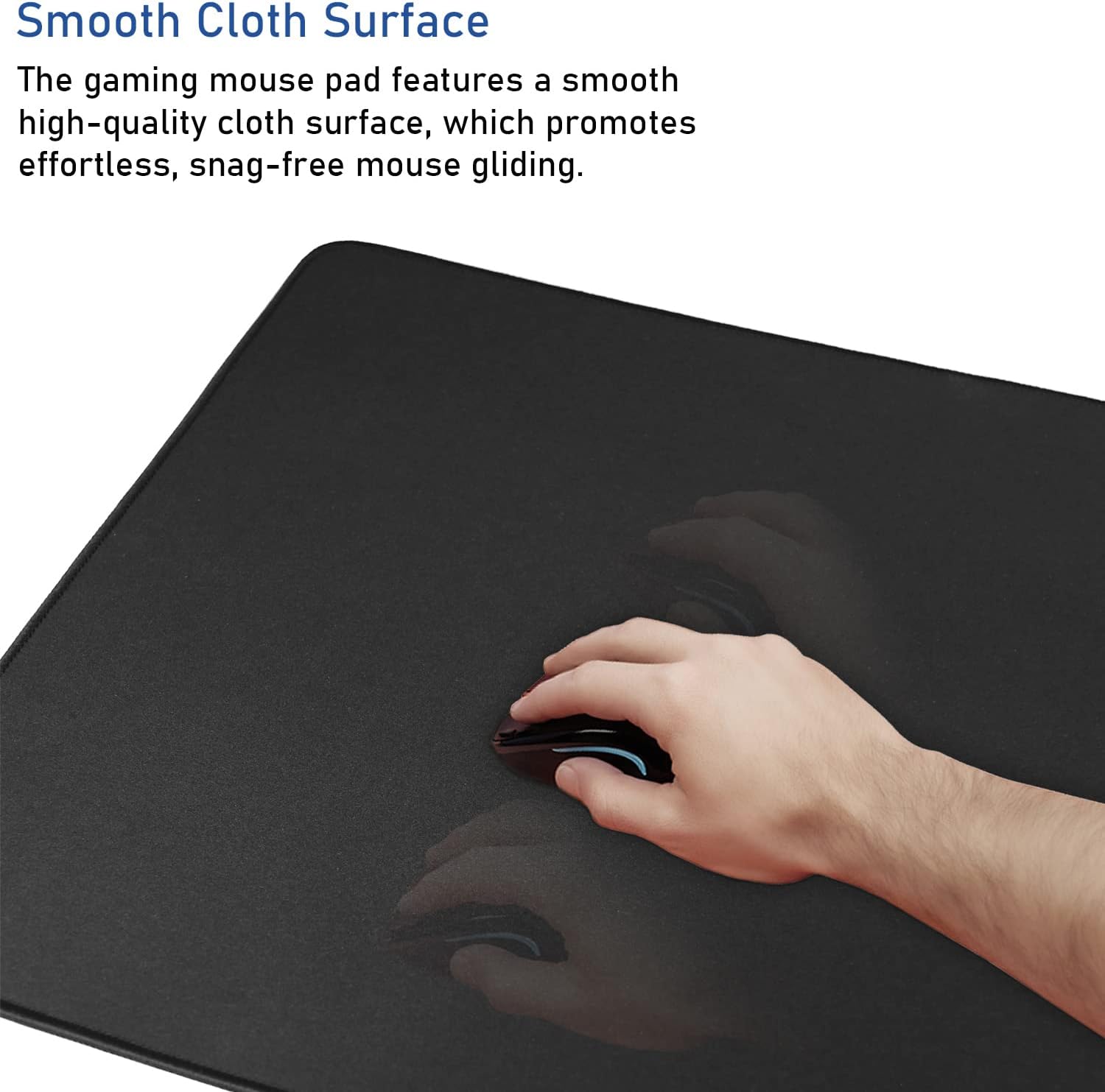 Mouse Pad, Large Gaming Mouse Pad with Double Stitched Edges, 14.9 x 11.7 inches Premium-Textured & Waterproof Mousepad, Nonslip Natural Rubber Base Mouse pad for Laptop,Computer, Office, Black 6 61jnHObSh0L. AC SL1500 - northernschoolofshiatsu.co.uk