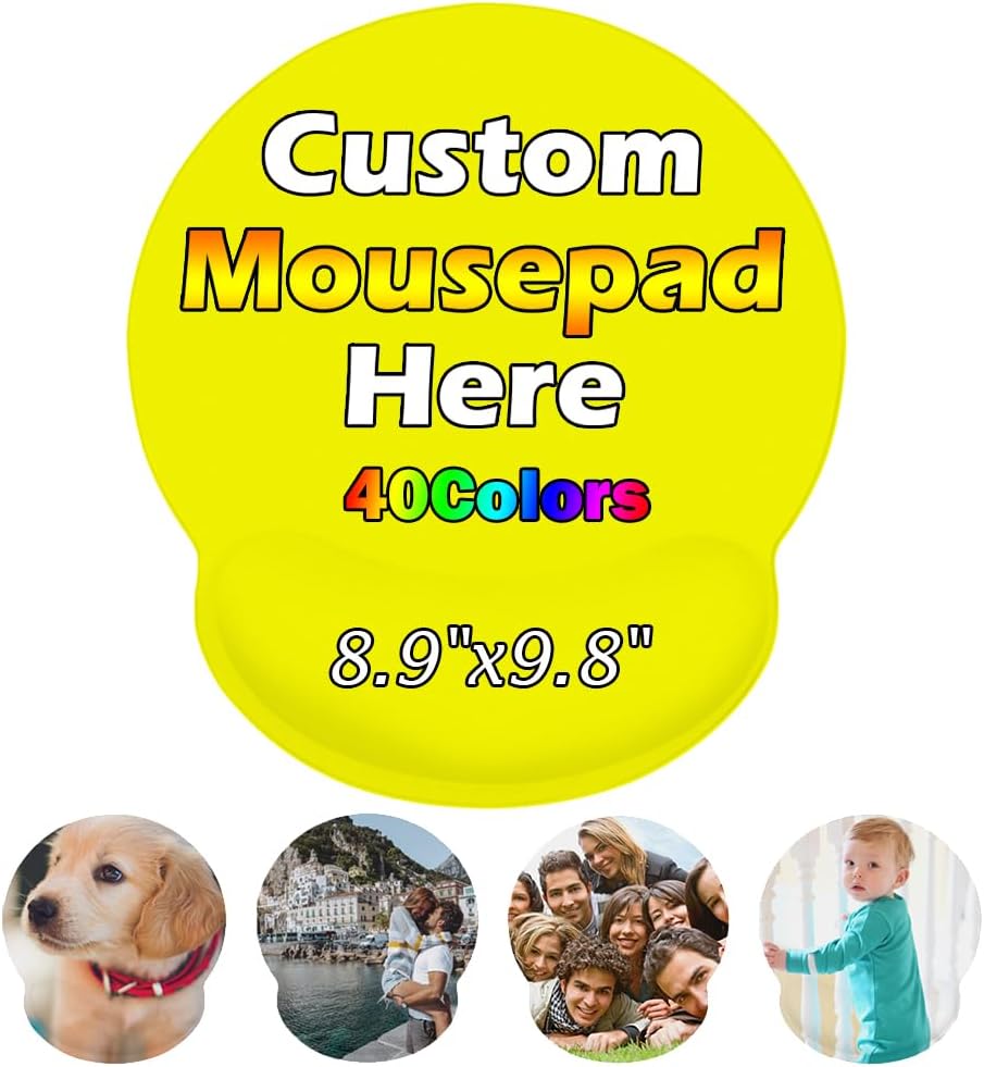 Personalized Wrist Rest Mouse Pad, Add Your Photo, Text, Logo or Art Design, Custom Your own Customized Gaming, Office Mousepad, Black, 7.6-9 63 61leb2552aL. AC SL1000 - northernschoolofshiatsu.co.uk