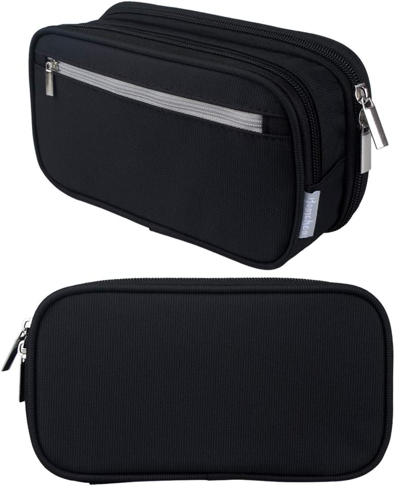 YONZONE Large Capacity Pencil Case Big Storage Pencil Bag Pouch 3 Multifunctional Compartment Pen Marker Cases Holder Portable Office Stationery Organizer Supplies Makeup Bag, Black 2 61mA91105wL. AC SL1000 - northernschoolofshiatsu.co.uk