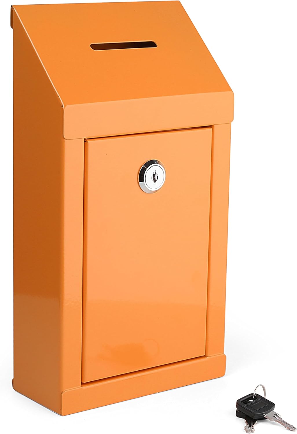 Metal Donation Box Charity Steel Collection Box Office Suggestion Box Secure Box With Top Slot and Lock with Keys Wall Mount with pre drilled holes 10x6x2.5" waterproof mailbox for Home Office(Gray) 44 61mJY0aBmTL. AC SL1500 - northernschoolofshiatsu.co.uk