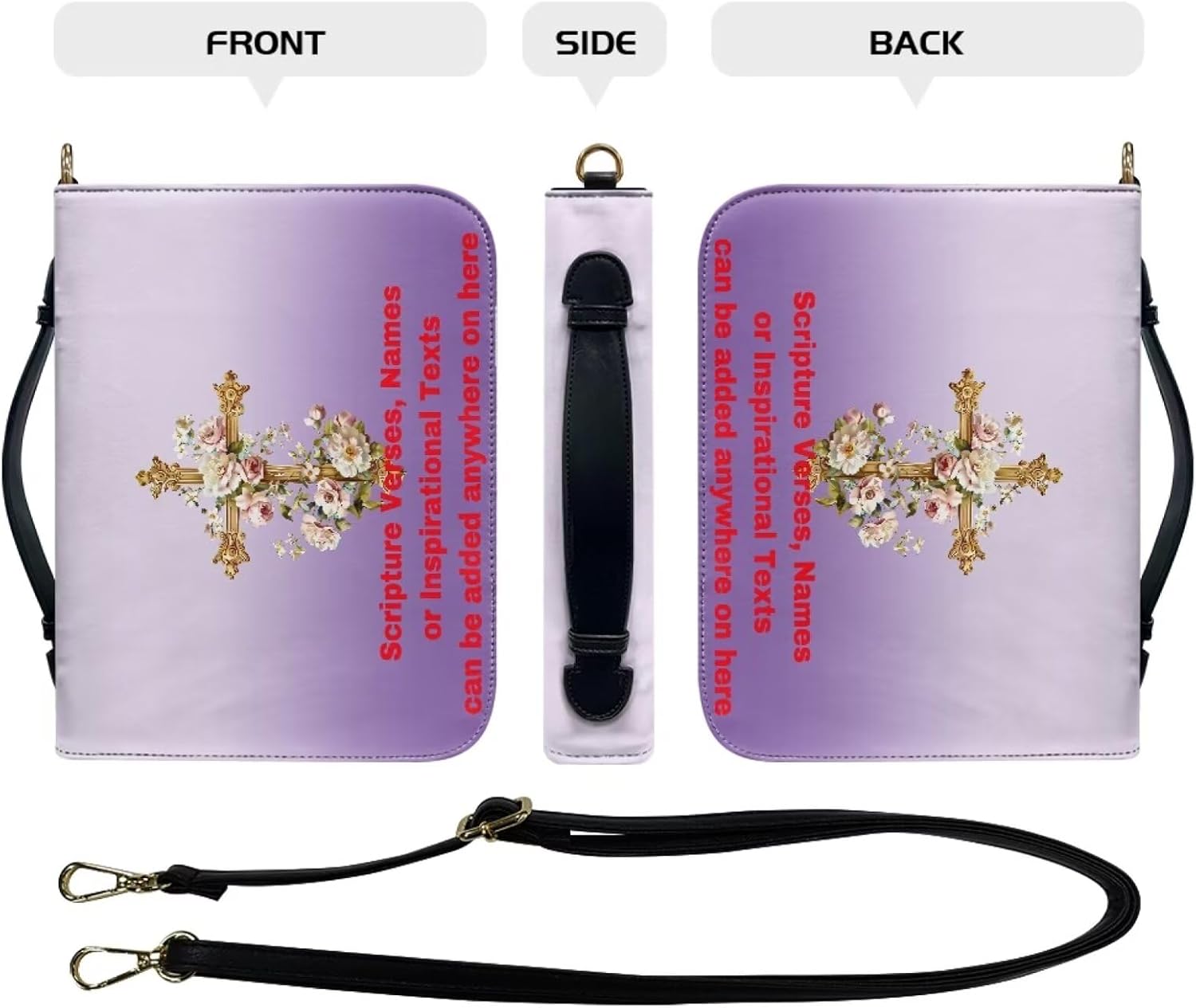 Custom Personalized PU Leather Bible Cover Case for Women,Customized Bible Cases Bible Tote Bag Bible Carrying Case Bible Carrier with Detachable Shoulder Strap,2XL 56 61n+pIMIQcL. AC SL1500 - northernschoolofshiatsu.co.uk