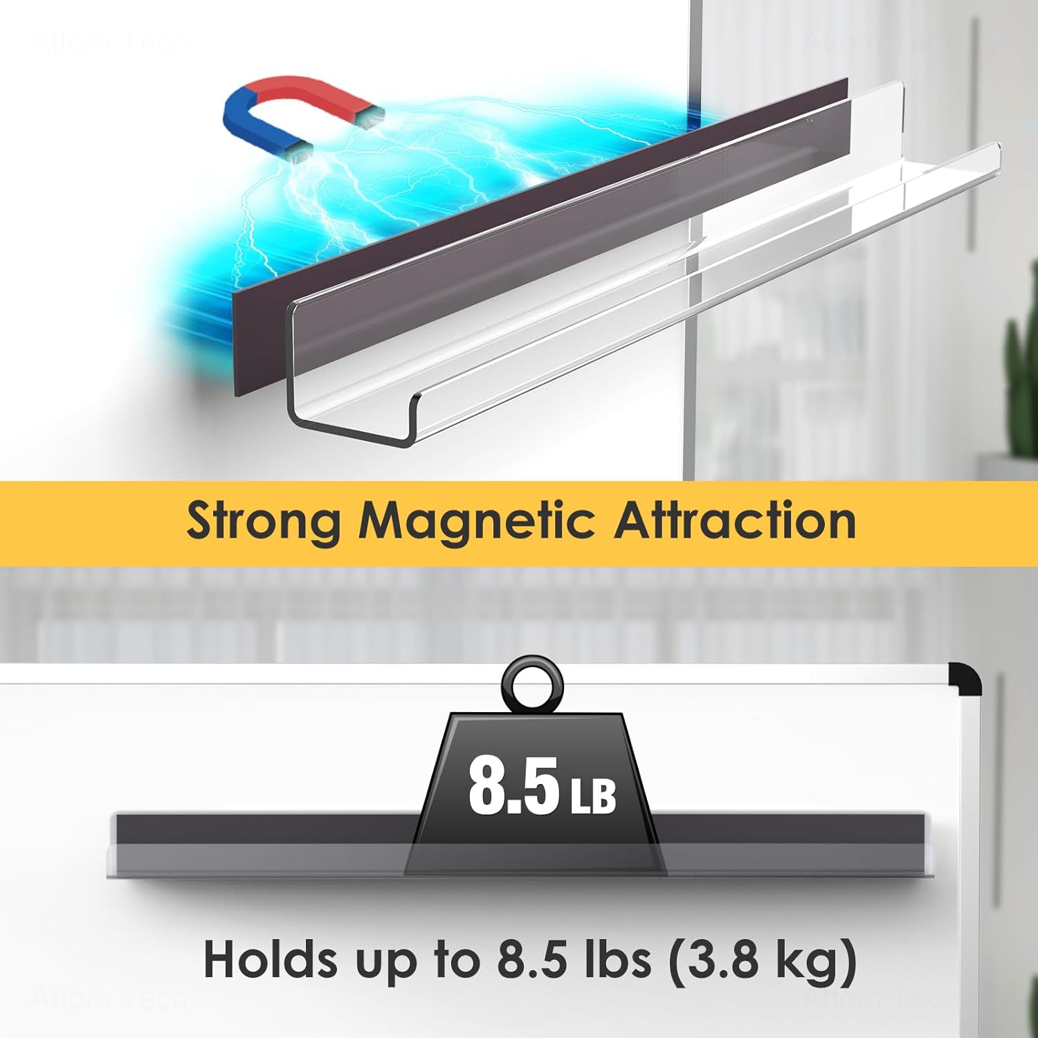 NiHome Clear Magnetic Acrylic Book Shelves 2-Pack, 24'' for Whiteboard, Classroom and Fridge Storage, Sleek Design for Large Picture Books and File Holders, Holds up to 8.5 lbs 25 61n1MODJtNL. AC SL1500 - northernschoolofshiatsu.co.uk