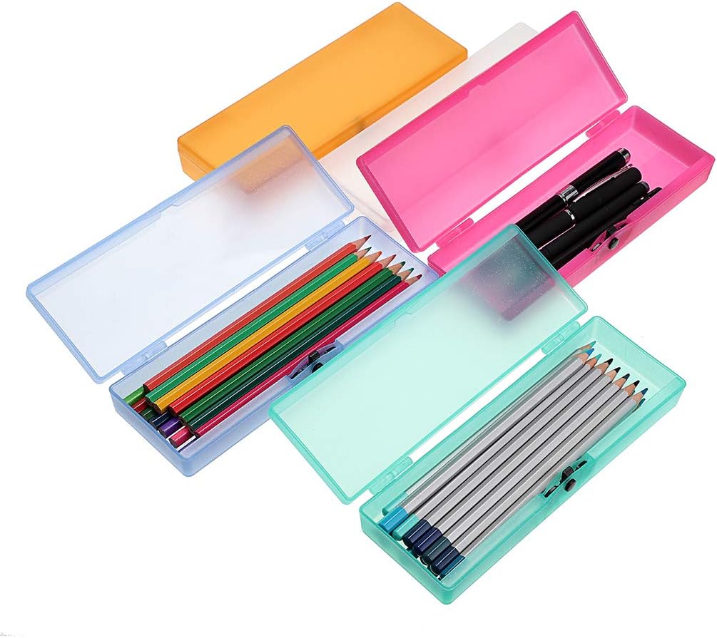BTSKY 5 Pack Colorful Plastic Pencil Box Sketch Pencil Case Plastic Stationery Case with Snap Closure for Pencils, Pens, Drill Bits, Office Supplies 2 61obDkQs91L. AC SL1024 - northernschoolofshiatsu.co.uk