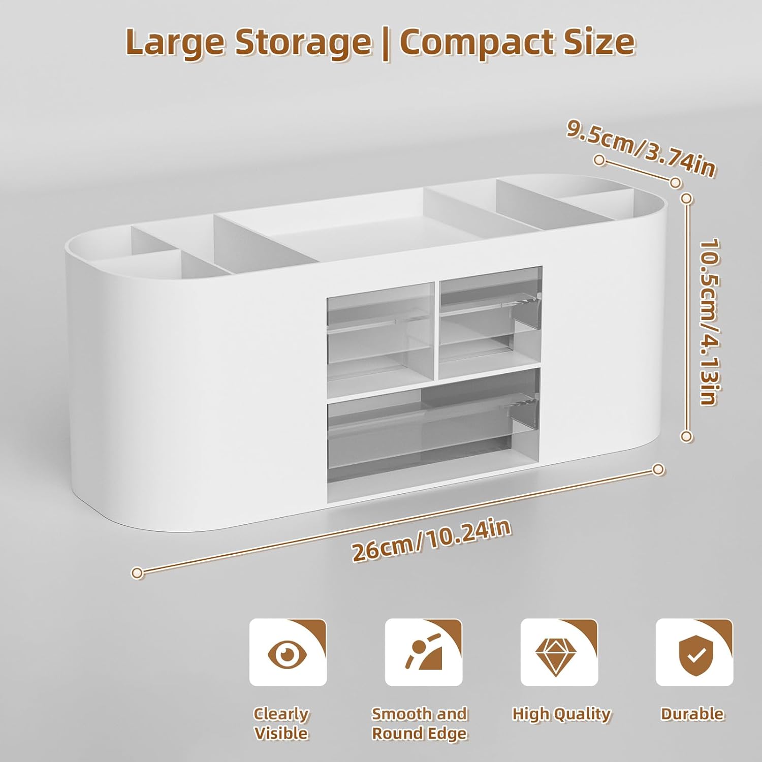 Marbrasse Desk Organizer Pen Holder for Desk with 3 Drawers, Multi-Functional Pencil Holder, Desk Organizers and Accessories with 7 Compartments for Home, School, Classroom(White) 5 61oz5V CcvL. AC SL1500 - northernschoolofshiatsu.co.uk
