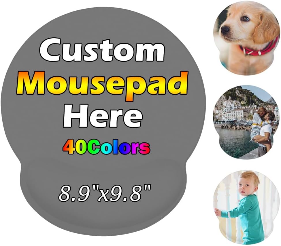 Personalized Wrist Rest Mouse Pad, Add Your Photo, Text, Logo or Art Design, Custom Your own Customized Gaming, Office Mousepad, Black, 7.6-9 36 61p+y6ObeWL. AC SL1000 - northernschoolofshiatsu.co.uk