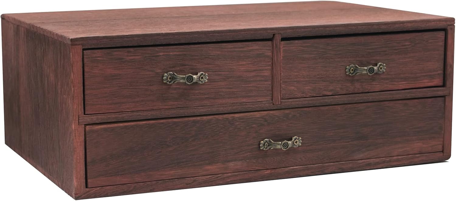 Wood Desktop Organizer Wooden Storage Cabinet with 3 Drawers Tabletop Counter Jewelry Storage Small Organization Box for Home Office Supplies (13 * 9 * 6in) 1 61pXjuoMPhL. AC SL1500 - northernschoolofshiatsu.co.uk