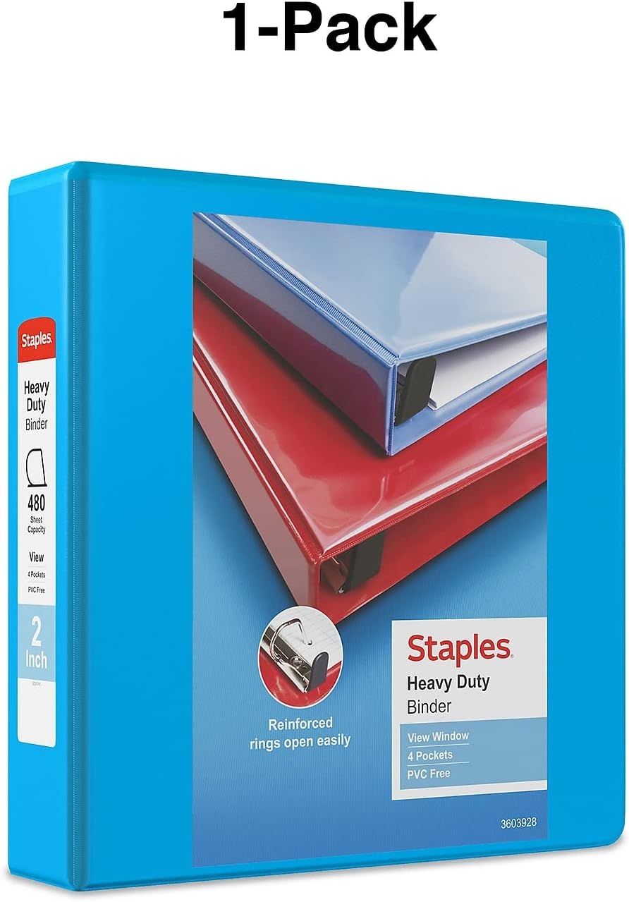 Staples 976049 Heavy-Duty 4-Inch D 3-Ring View Binder Navy Blue (26372) 215 61pXs+DiMgL. AC SL1500 - northernschoolofshiatsu.co.uk