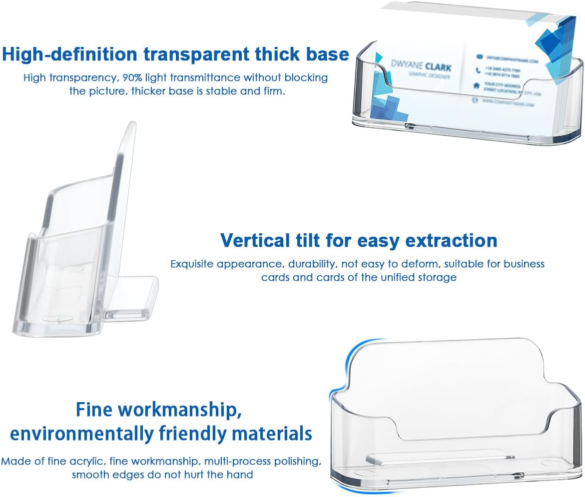 OTYMIOW 20 Pack Acrylic Business Card Holder for Desk, Clear Plastic Desk Business Card Display, Card Holder Stand, Business Card Holder Display, Business Card Stand, Fits 30-50 Business Cards 5 61poJrFiIeL. AC SL1200 - northernschoolofshiatsu.co.uk
