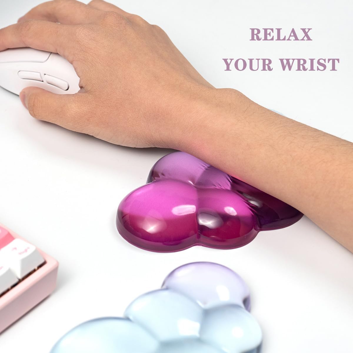 Clear Gel Wrist Rest for Keyboard and Mouse, White Silicone Keyboard Wrist Rest Set, Cute Ergonomic Wrist Rest for Keyboard 60%/75%(White) 117 61ptalMb2YL. AC SL1200 - northernschoolofshiatsu.co.uk