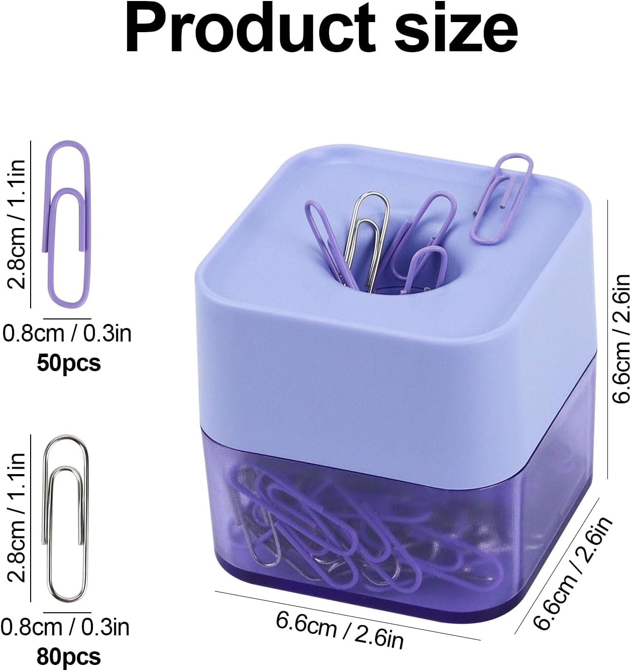 MultiBey New Two-Color Paper Clips in Elegant Magnetic Frosted Square Holder, 28mm, 130 per Box (Lilac) 2 61q1gNKsXkL. AC SL1500 - northernschoolofshiatsu.co.uk