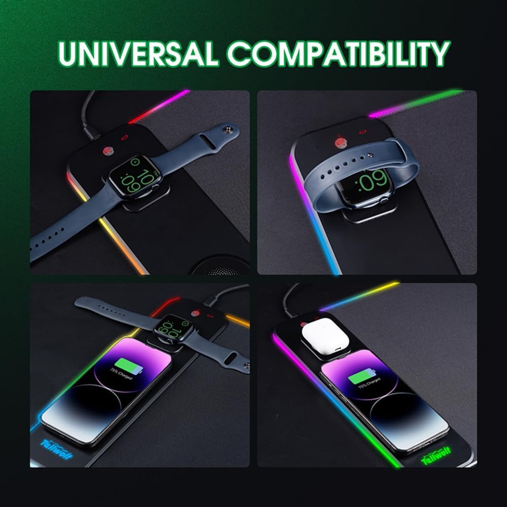 3 in1 Wireless Charging RGB Gaming Mouse Pad,15W 10 Light Modes,800 * 300 * 4mm LED Magnetic Wireless Charging Mouse,Pad Desk Pad for Ql Wireless Standard Phones/mice/Watches 3 61qC+01gwgL. AC SL1000 - northernschoolofshiatsu.co.uk