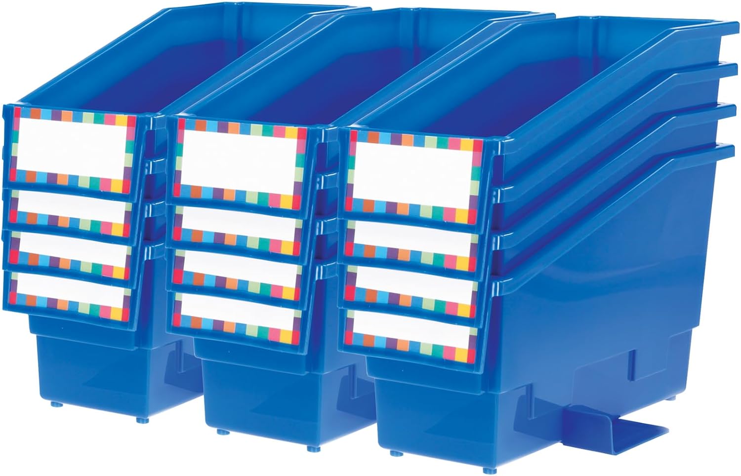 Really Good Stuff Non-Tip Book and Binder Holders with Stabilizer Wings, 5½” by 13½” by 7¾” - Set of 12, Blue Classroom Organization and Storage Solution 5 61qv26duJkL. AC SL1500 - northernschoolofshiatsu.co.uk