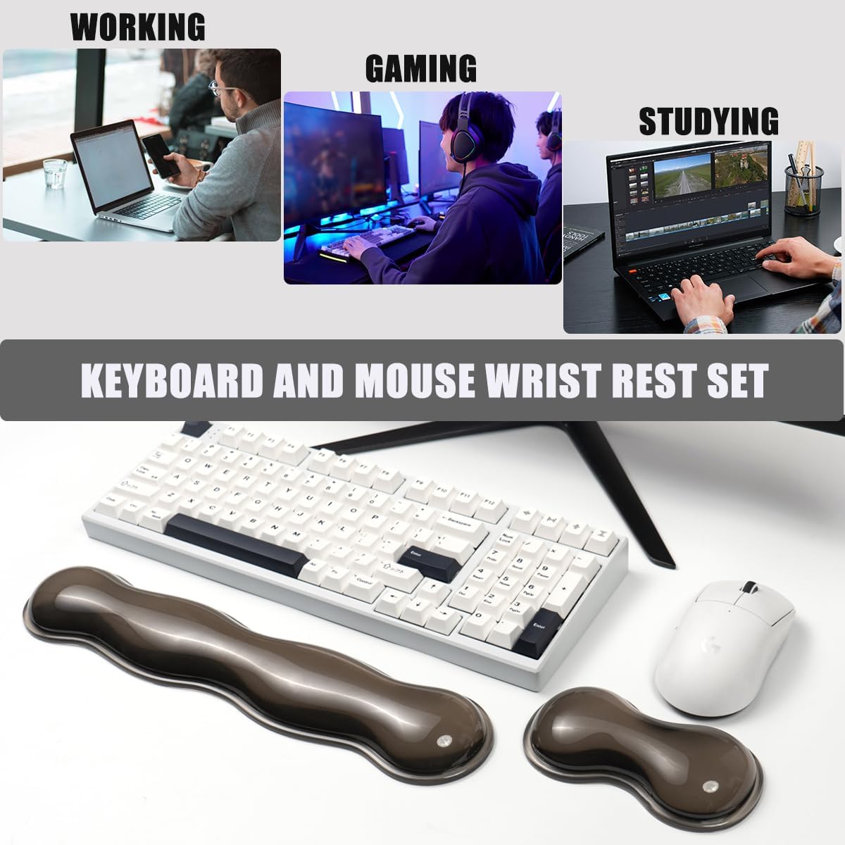 Clear Gel Wrist Rest for Keyboard and Mouse, White Silicone Keyboard Wrist Rest Set, Cute Ergonomic Wrist Rest for Keyboard 60%/75%(White) 85 61qz38SJJtL. AC SL1200 - northernschoolofshiatsu.co.uk