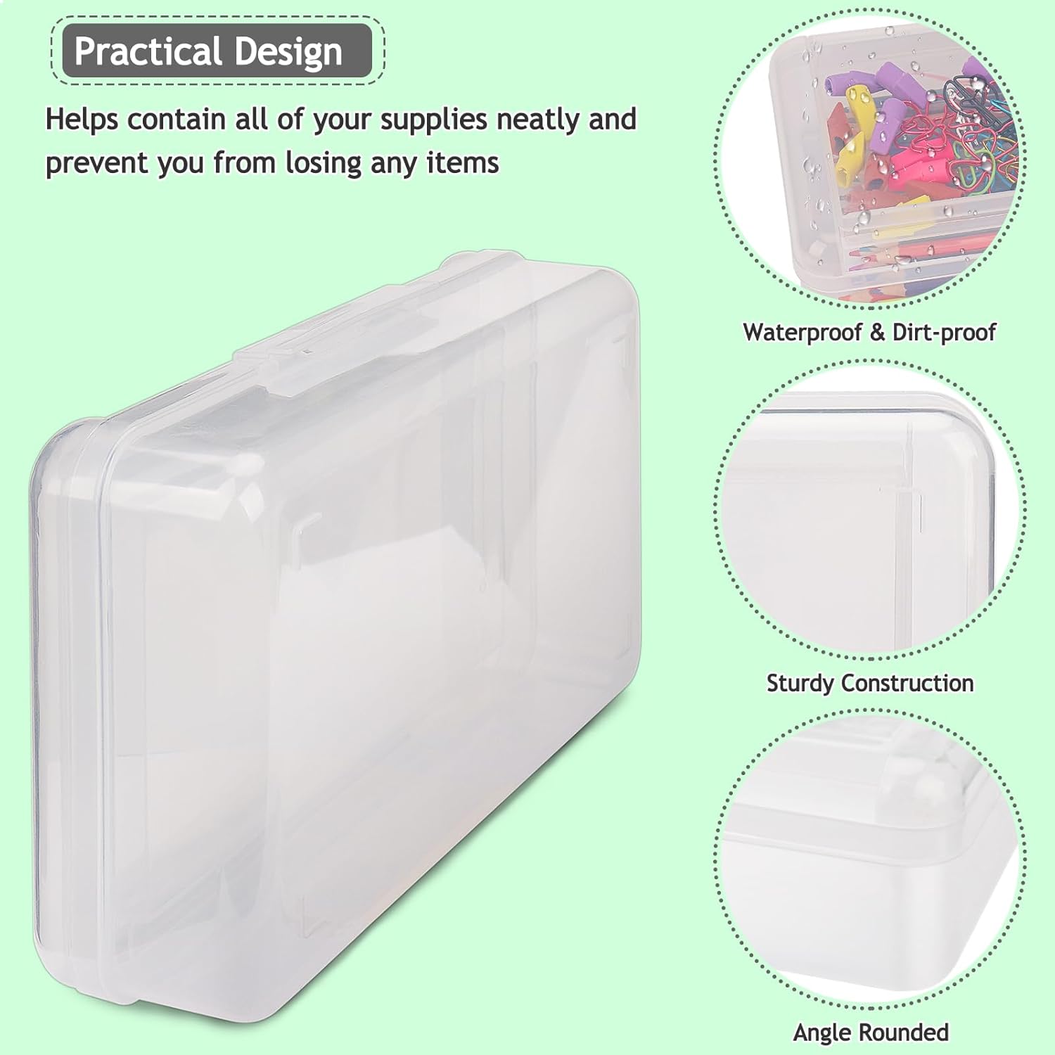 1 PCS Pencil Box,Double Layer Large Capacity Pencil Box,Hard Pen Case with Snap-tight Lid, Plastic Pencils Case for Office School Supplies Pen Boxes,Storage Organizer for Gel Pens Erasers-Purple 38 61rT2IX6HBL. AC SL1500 - northernschoolofshiatsu.co.uk